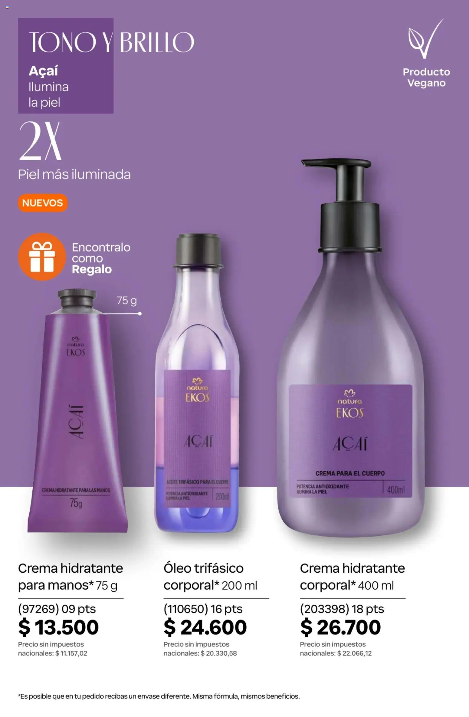 Catálogo Natura Ciclo 7 │ válido desde el 06.05.2026 | Página: 199 | Productos: Aceite, Crema para el cuerpo, Brillo, Crema