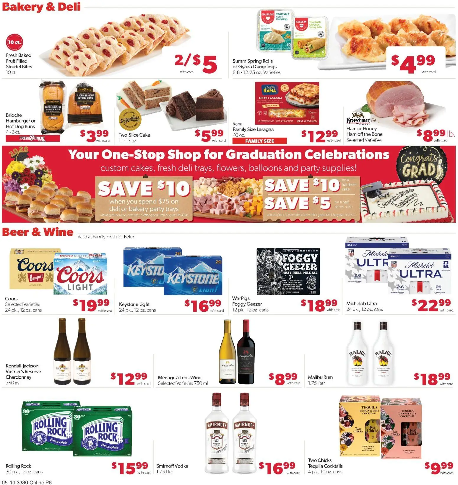 Family Fare Weekly Ad - MN - valid from 10.05.2026 | Page: 8 | Products: Bakery, Wine, Vodka, Lime