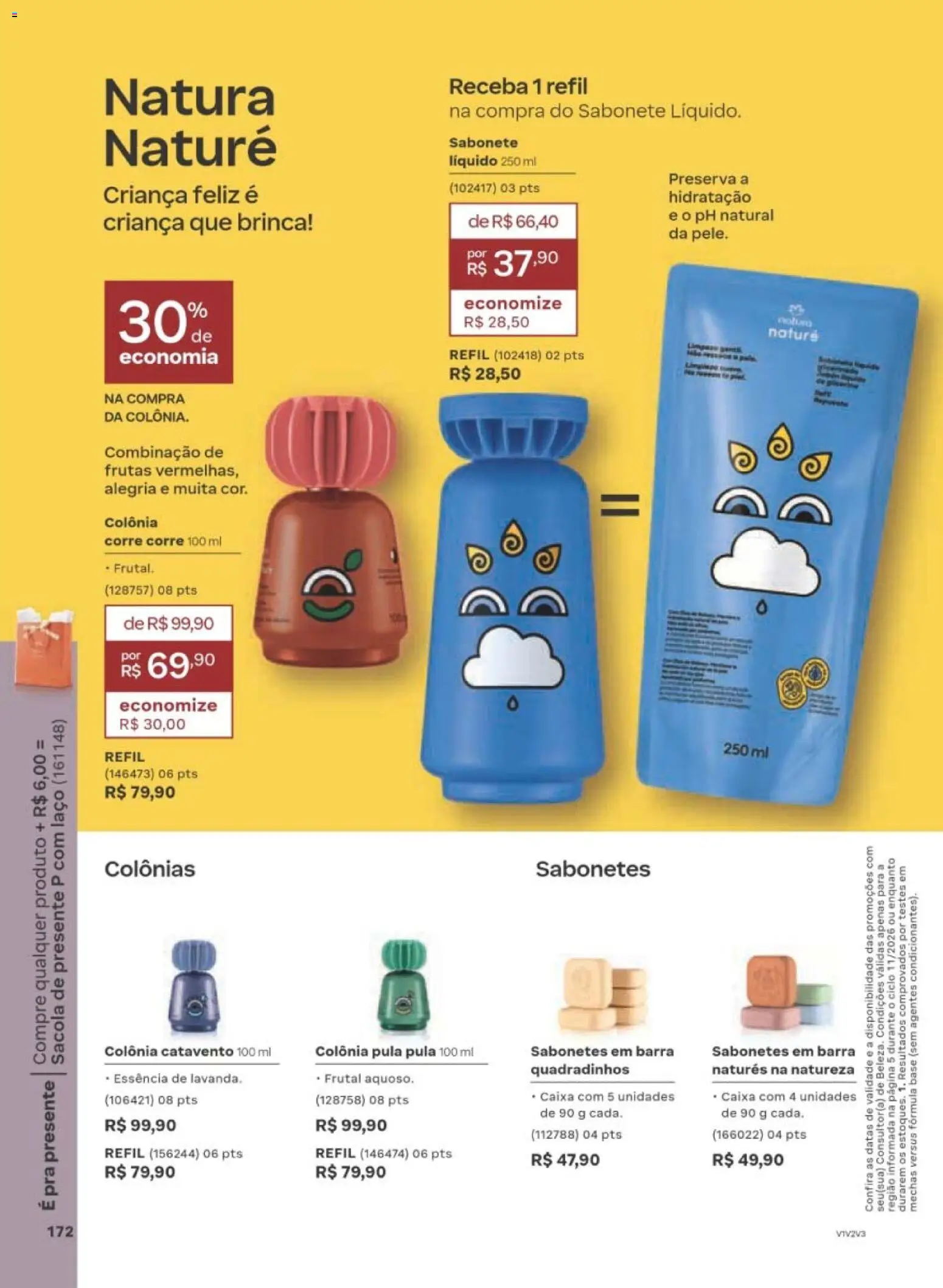 Natura Folheto - válido de 29/06/2026 | Página: 172 | Produtos: Caixa, Base, Sabonete, Sabonete líquido