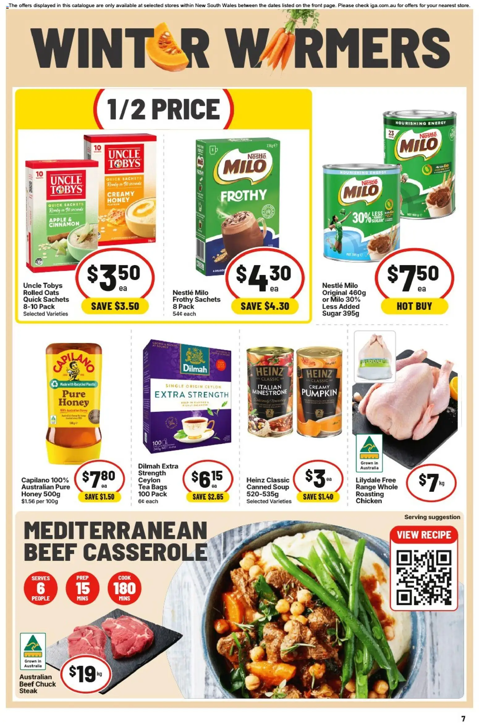 IGA catalogue - valid from 01/07/2026 | Page: 7 | Products: Chicken, Oats, Sugar, Soup