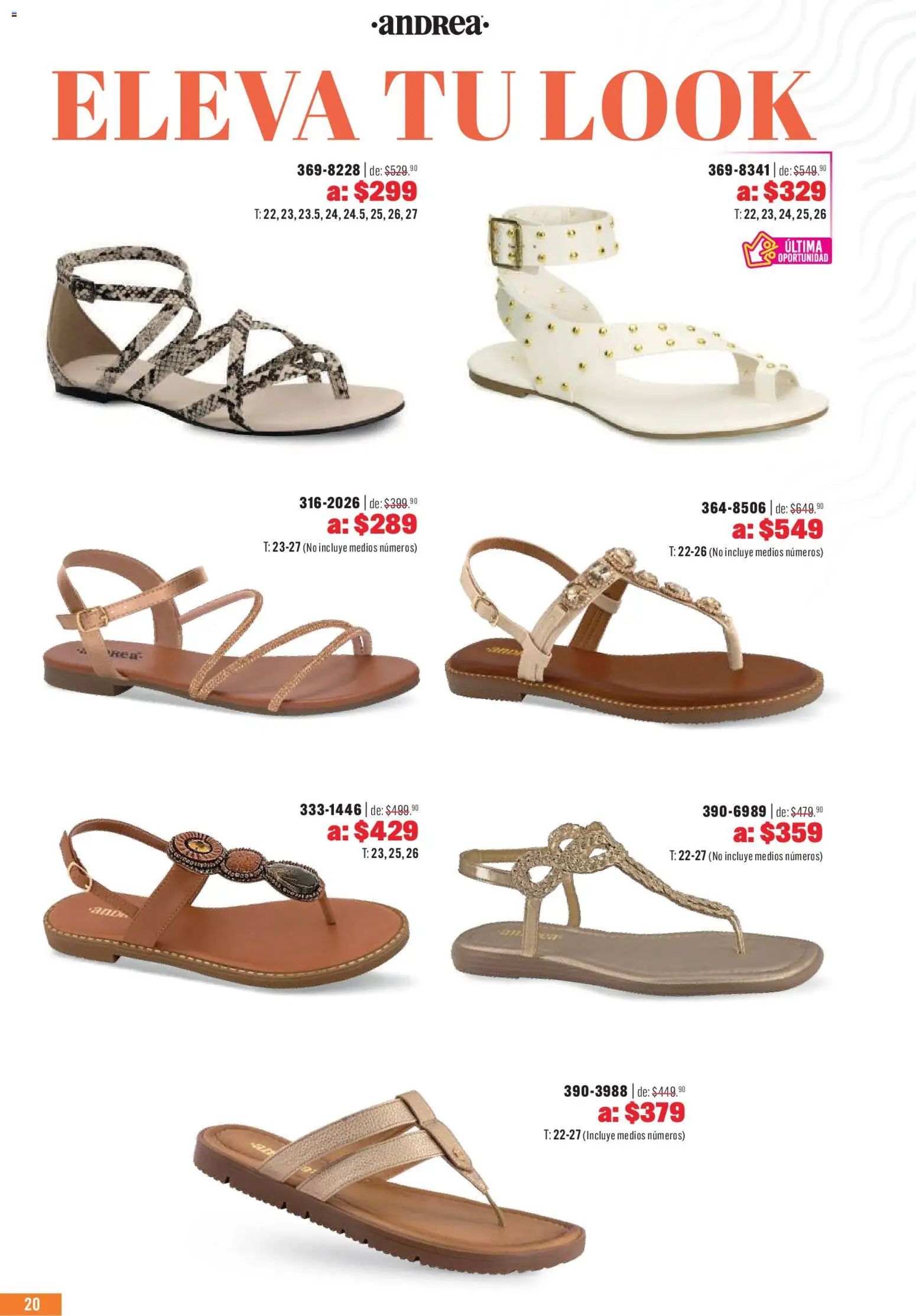 Nuevas ofertas de Andrea válidas en toda la República Mexicana desde el 03.05.2026. ¡Encuentra las mejores ofertas en Andrea catálogo Outlet! | Página: 20