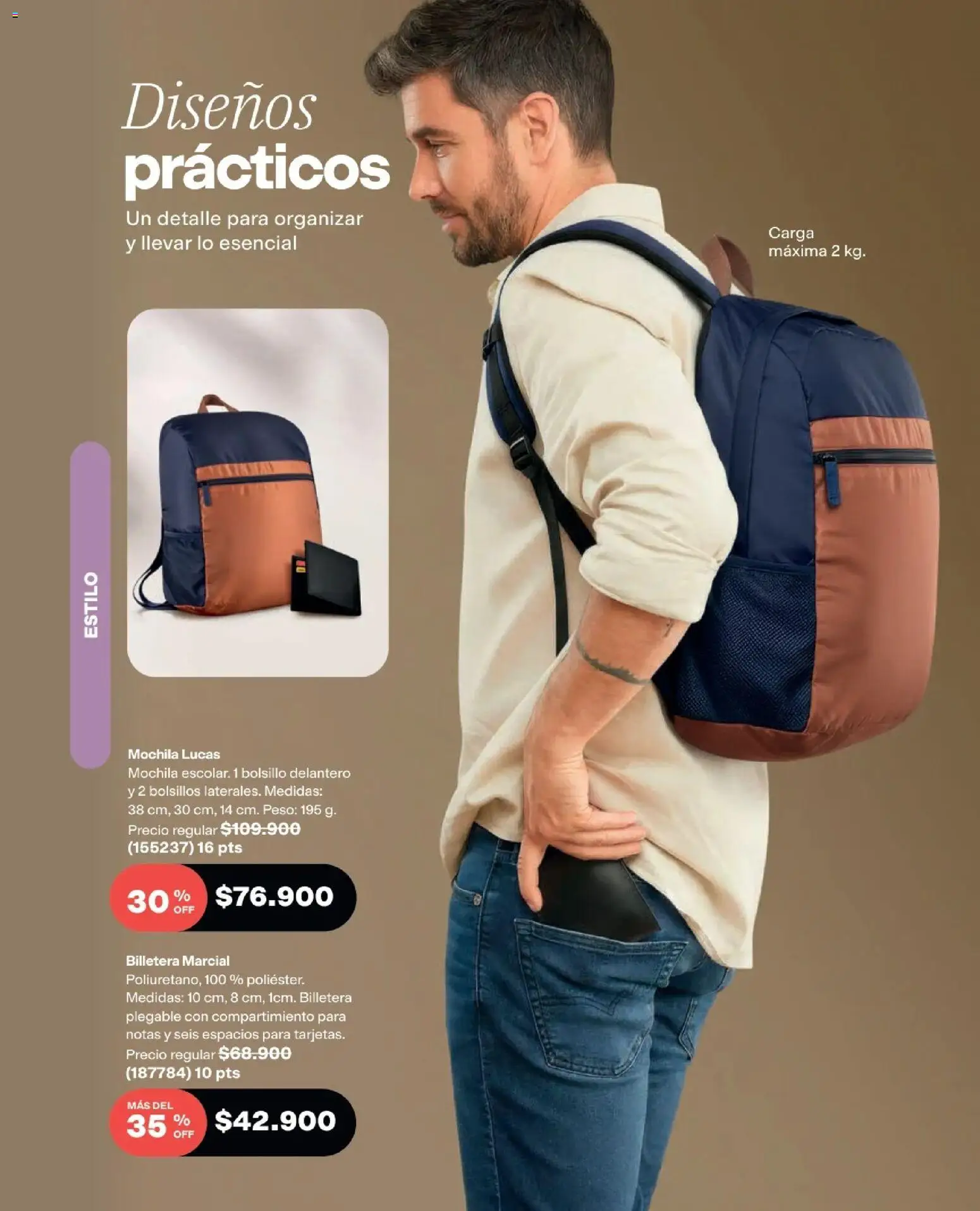 Avon revista - valida desde el 01.09.2026 | Página: 127 | Productos: Mochila, Billetera, Peso