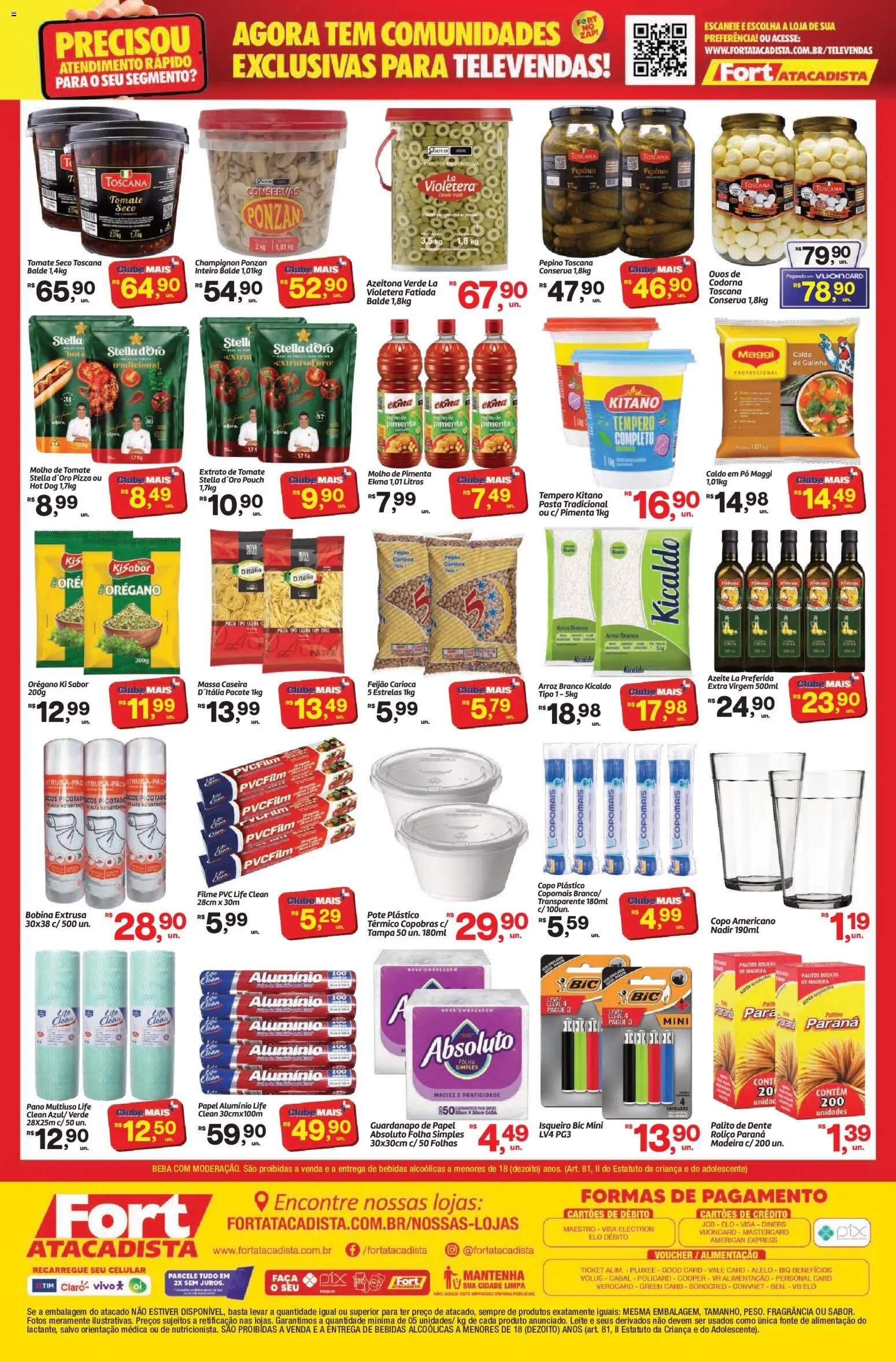 Fort Atacadista Folheto - válido de 31/08/2026 | Página: 2 | Produtos: Papel alumínio, Pizza, Arroz, Extrato de tomate