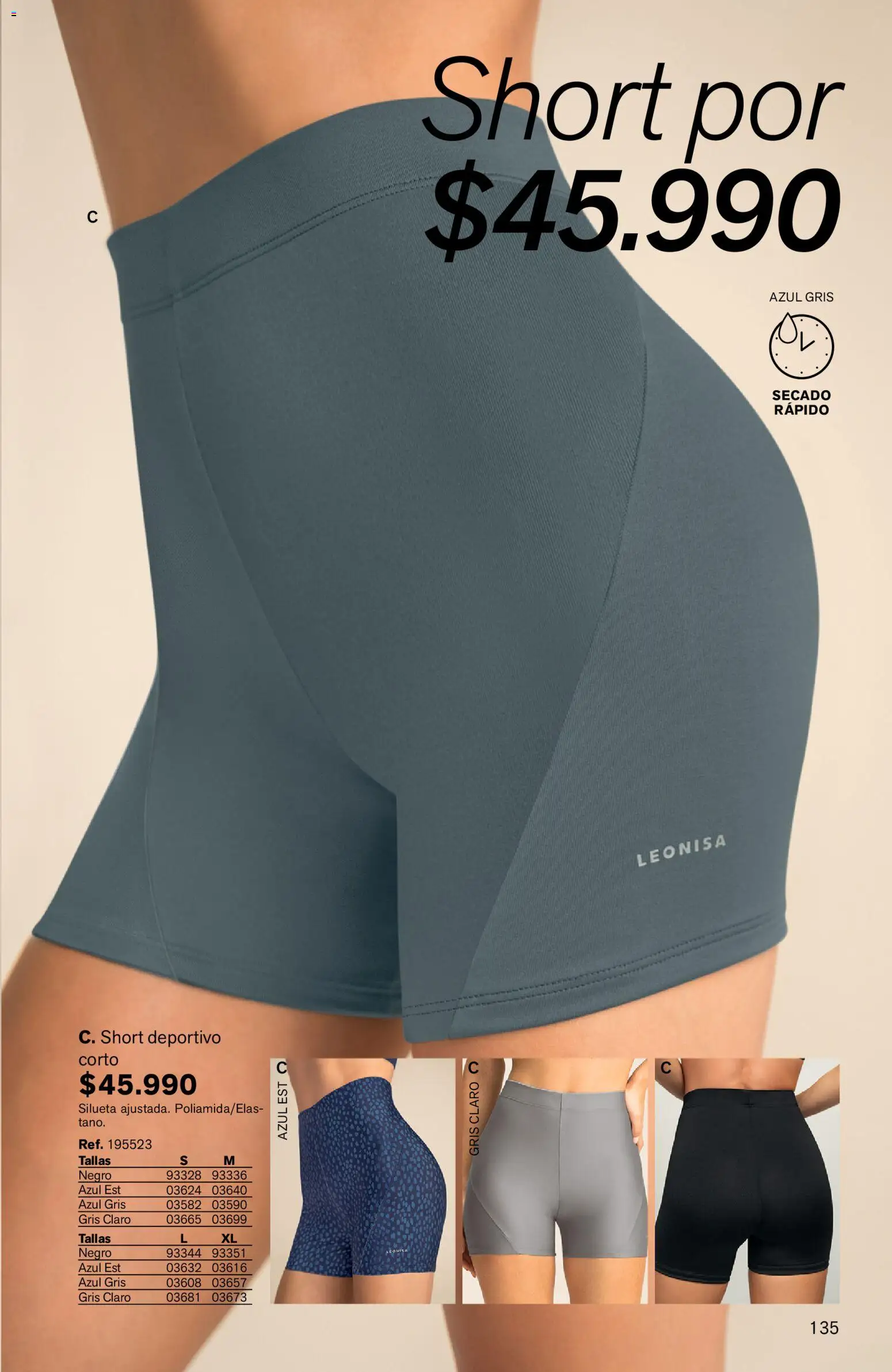 Leonisa revista - valida desde el 24/08/2026 | Página: 135 | Productos: Short