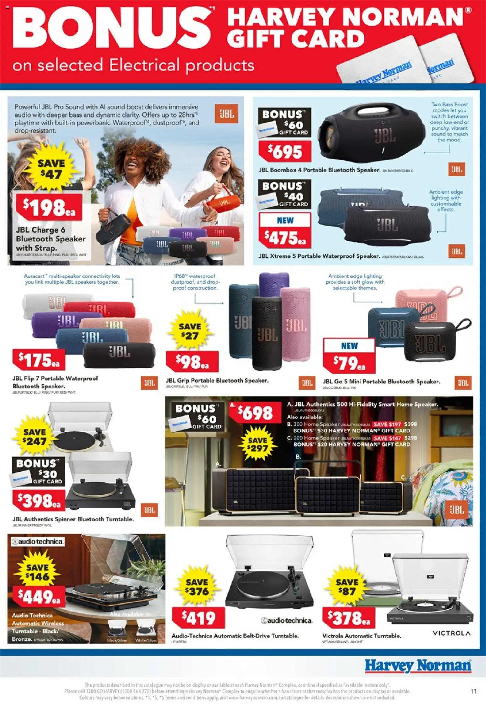 Harvey Norman catalogue - valid from 06/08/2026 | Page: 11 | Products: Accessories, Bluetooth speaker, Audio, Portable