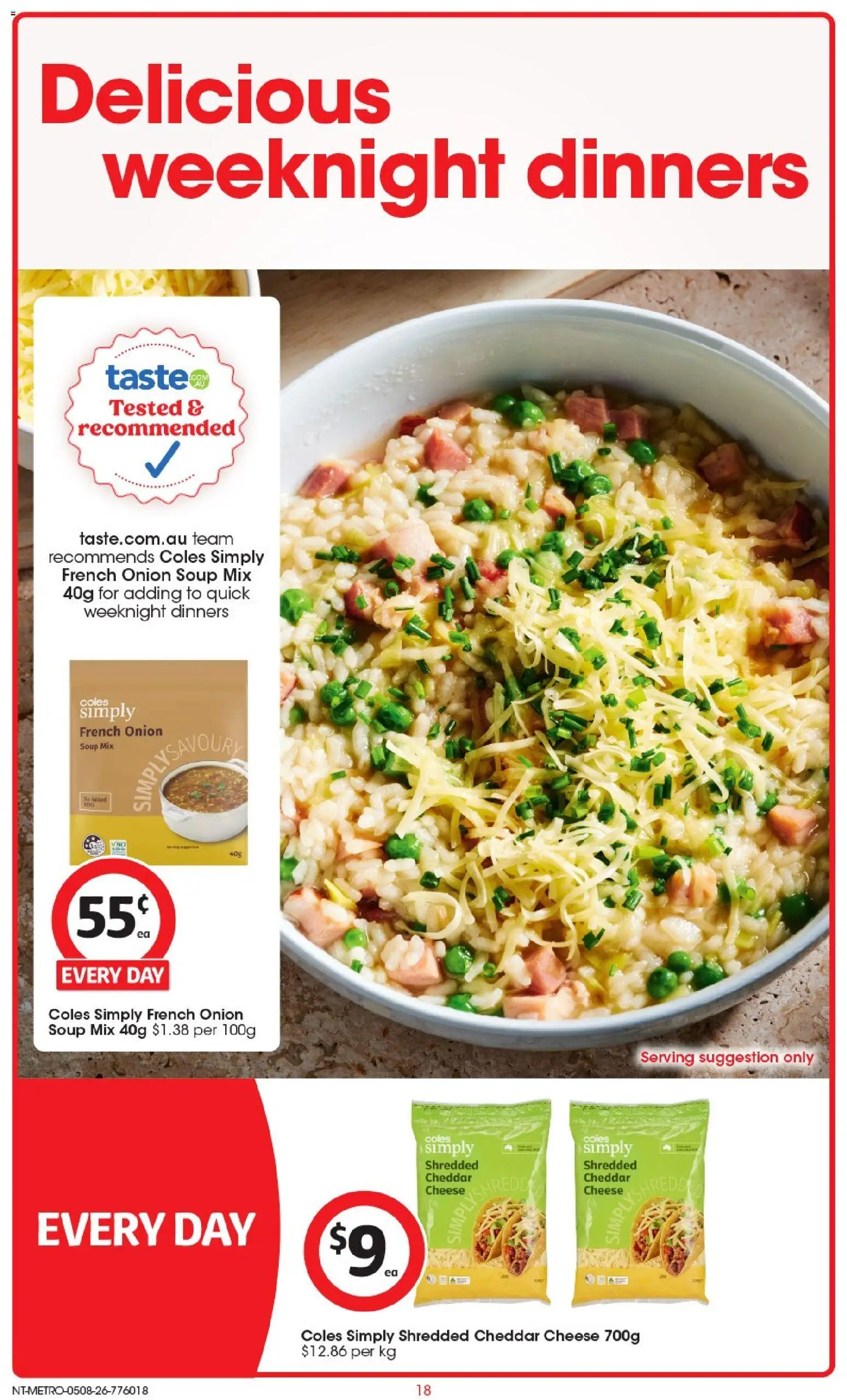 Coles catalogue - valid from 05/08/2026 | Page: 18 | Products: Cheese, Soup