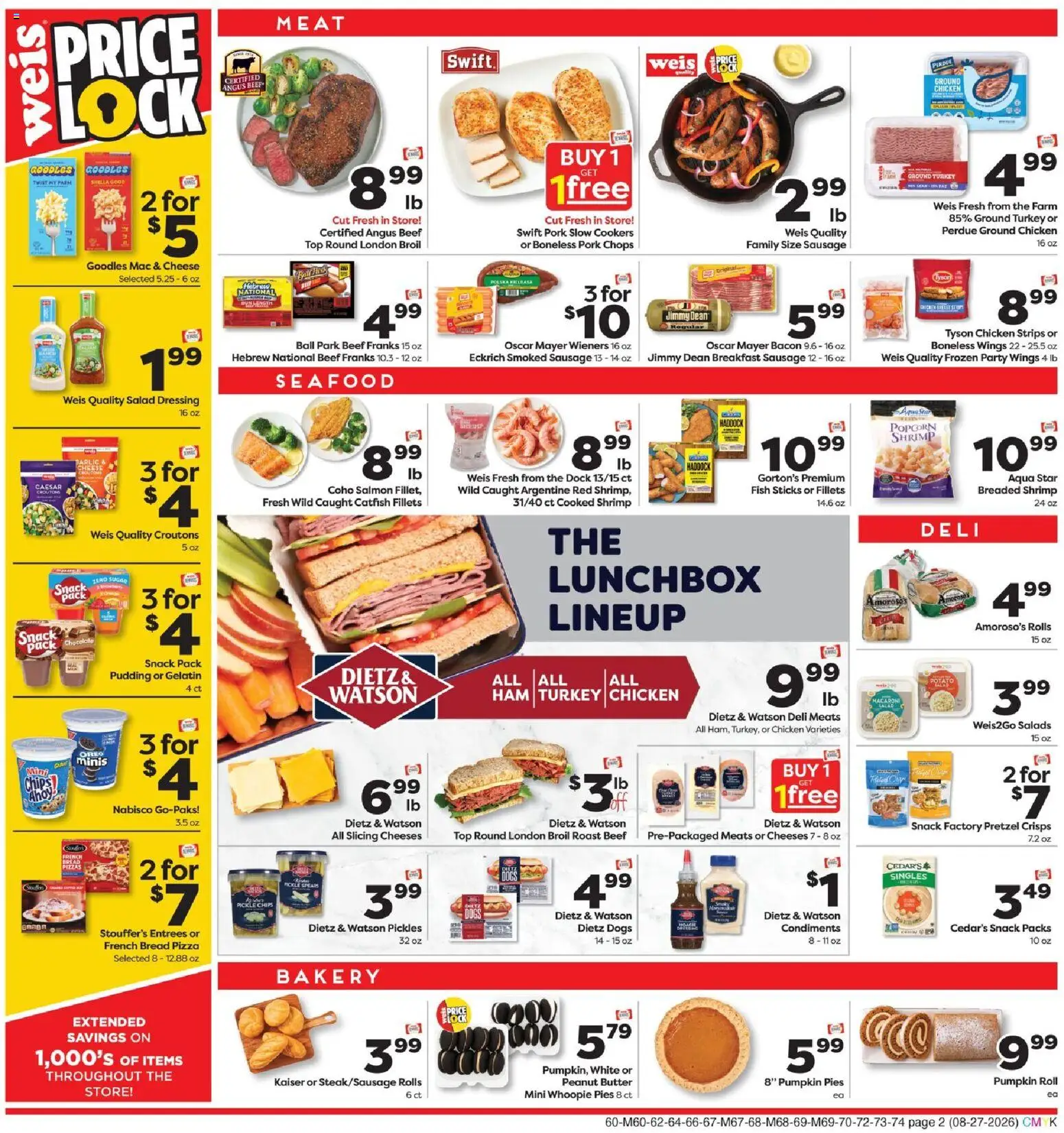 Weis Grand Re-opening - valid from 08/27/2026 | Page: 2 | Products: Butter, Oreo, Seafood, Salmon