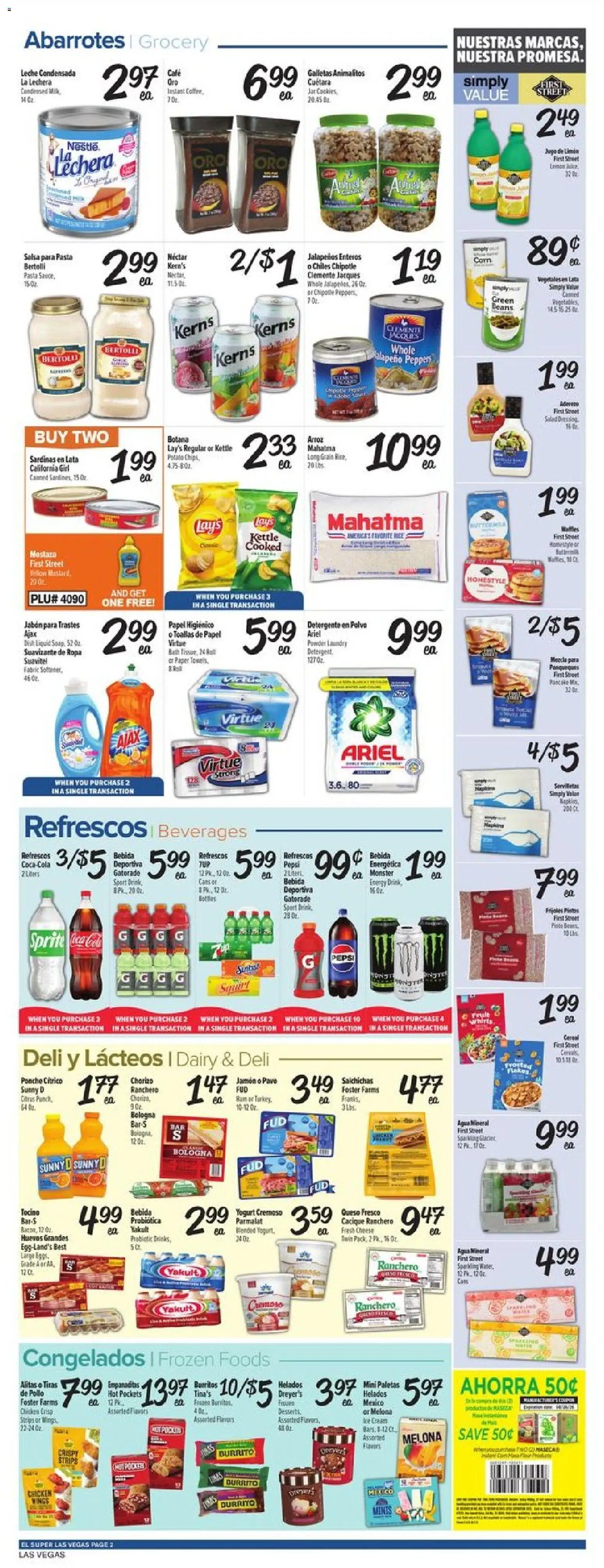 El Super Weekly Ad - NV - valid from 08/19/2026 | Page: 2 | Products: Peppers, Chicken, Yogurt, Instant coffee