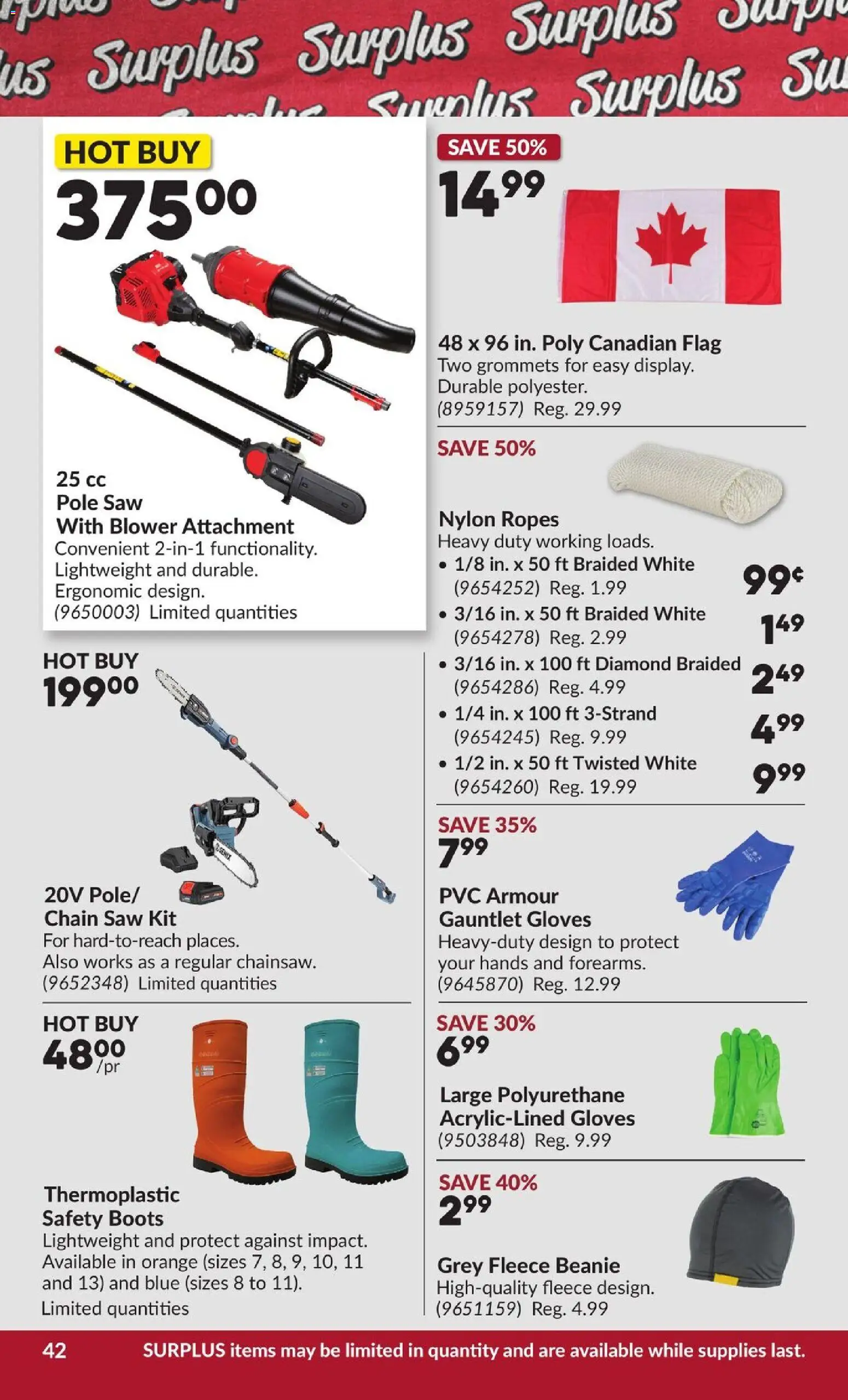 Princess Auto flyer valid from Oct 6, 2026 | Page: 50 | Products: Boots, Gloves
