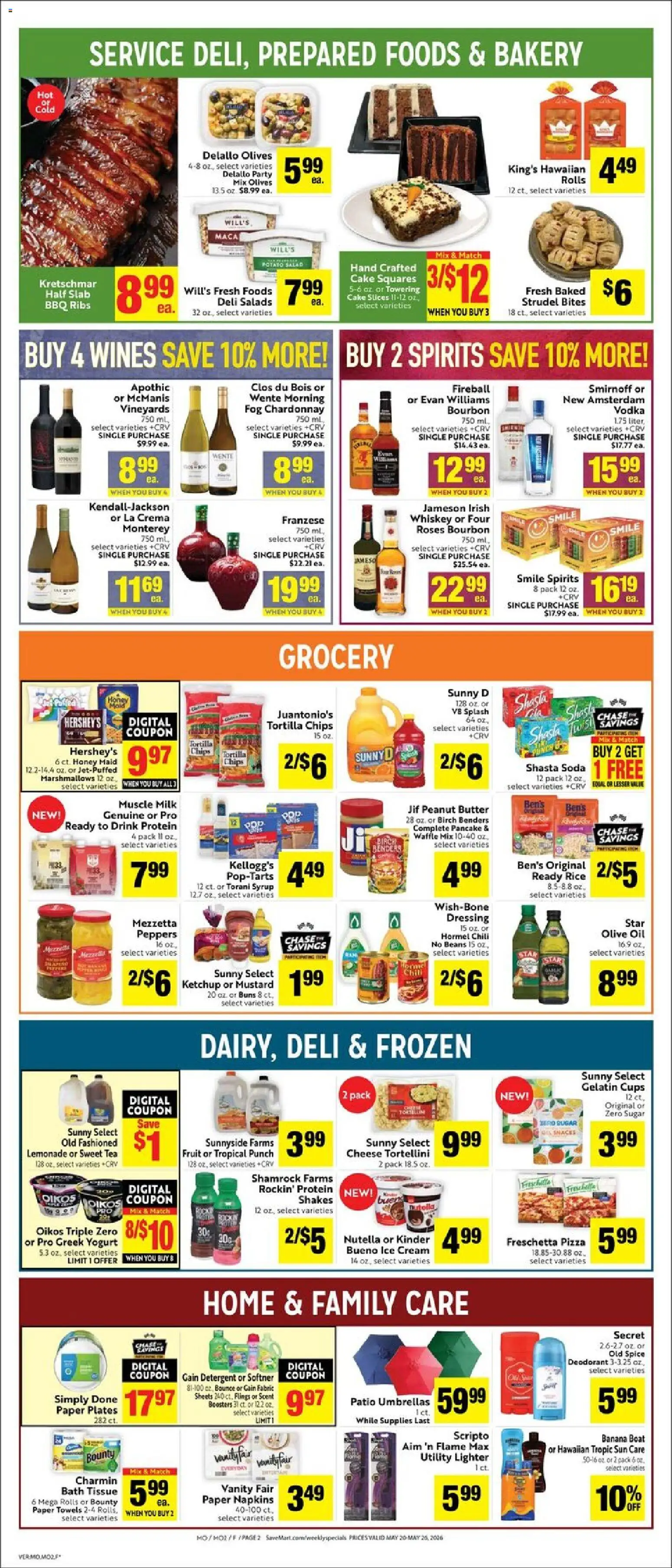 Save Mart Weekly - CA - valid from 20.05.2026 | Page: 2 | Products: Oil, Salad, Sugar, Lighter