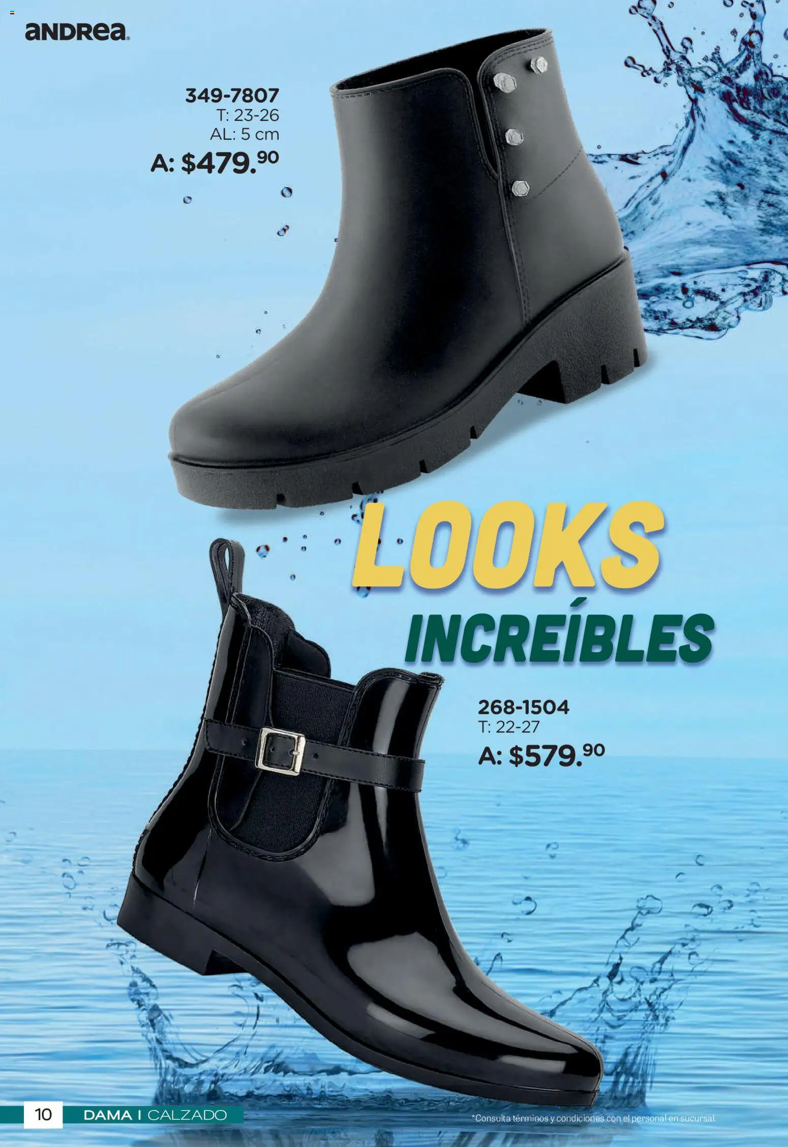 Nuevas ofertas de Andrea válidas en toda la República Mexicana desde el 26/04/2026. ¡Encuentra las mejores ofertas en Andrea catálogo Botas de Lluvia! | Página: 10