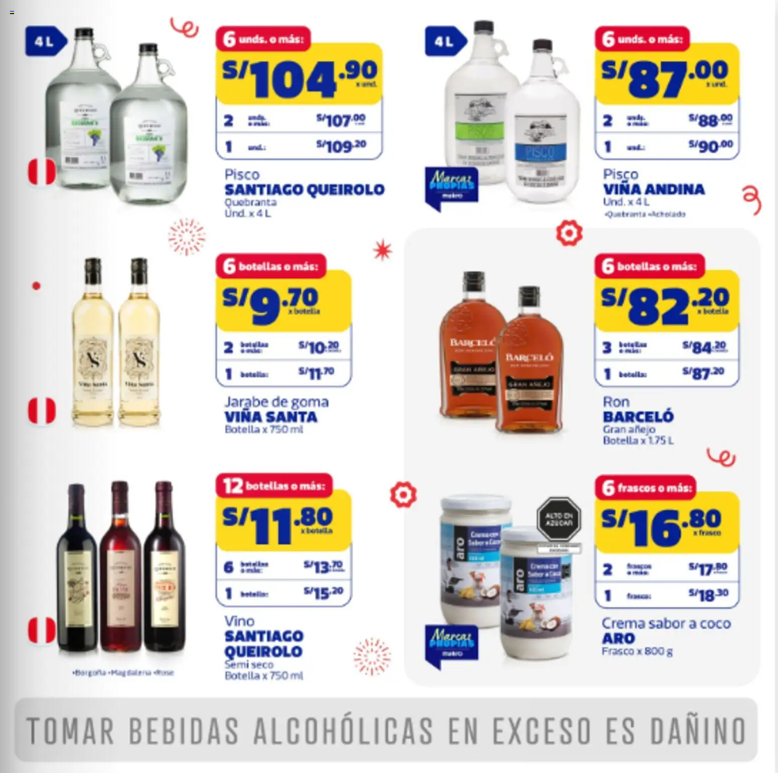 Catálogo Makro válido desde 14/07/2026 | Página: 5 | Productos: Vino, Crema