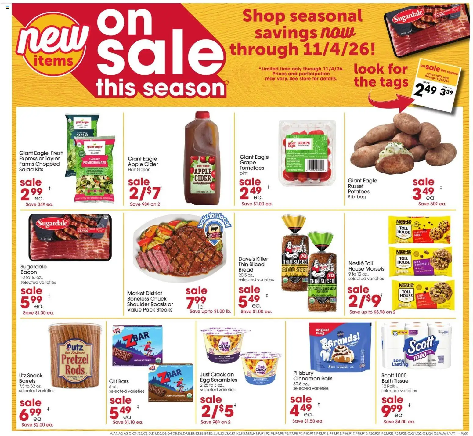 Giant Eagle Weekly Ad - valid from 10/01/2026 | Page: 3 | Products: Bath, Grains, Potatoes, Bag