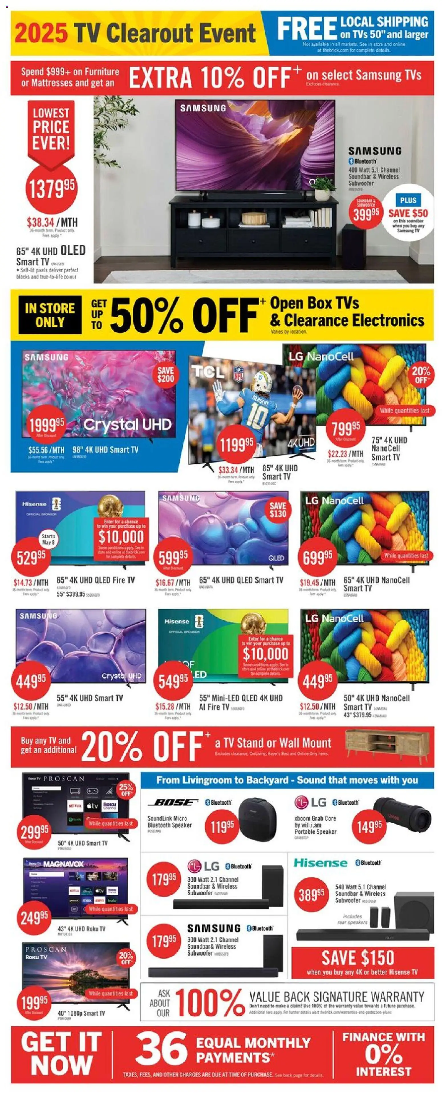 The Brick flyer valid from 01.05.2026 | Page: 2 | Products: Tv, Speaker, Box