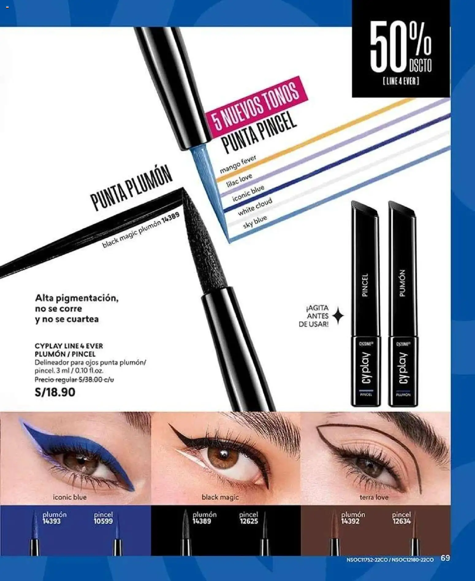 Catálogo CyZone válido desde 22/08/2026 | Página: 69 | Productos: Delineador, Pincel, Mango