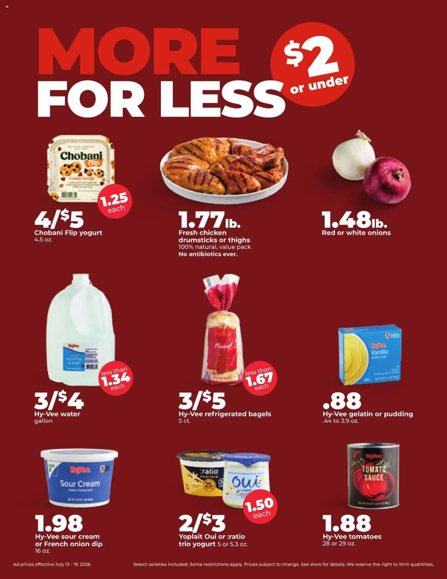 HyVee Weekly Ad - valid from 07/13/2026 | Page: 3 | Products: Sour cream, Cream, Water, Sauce