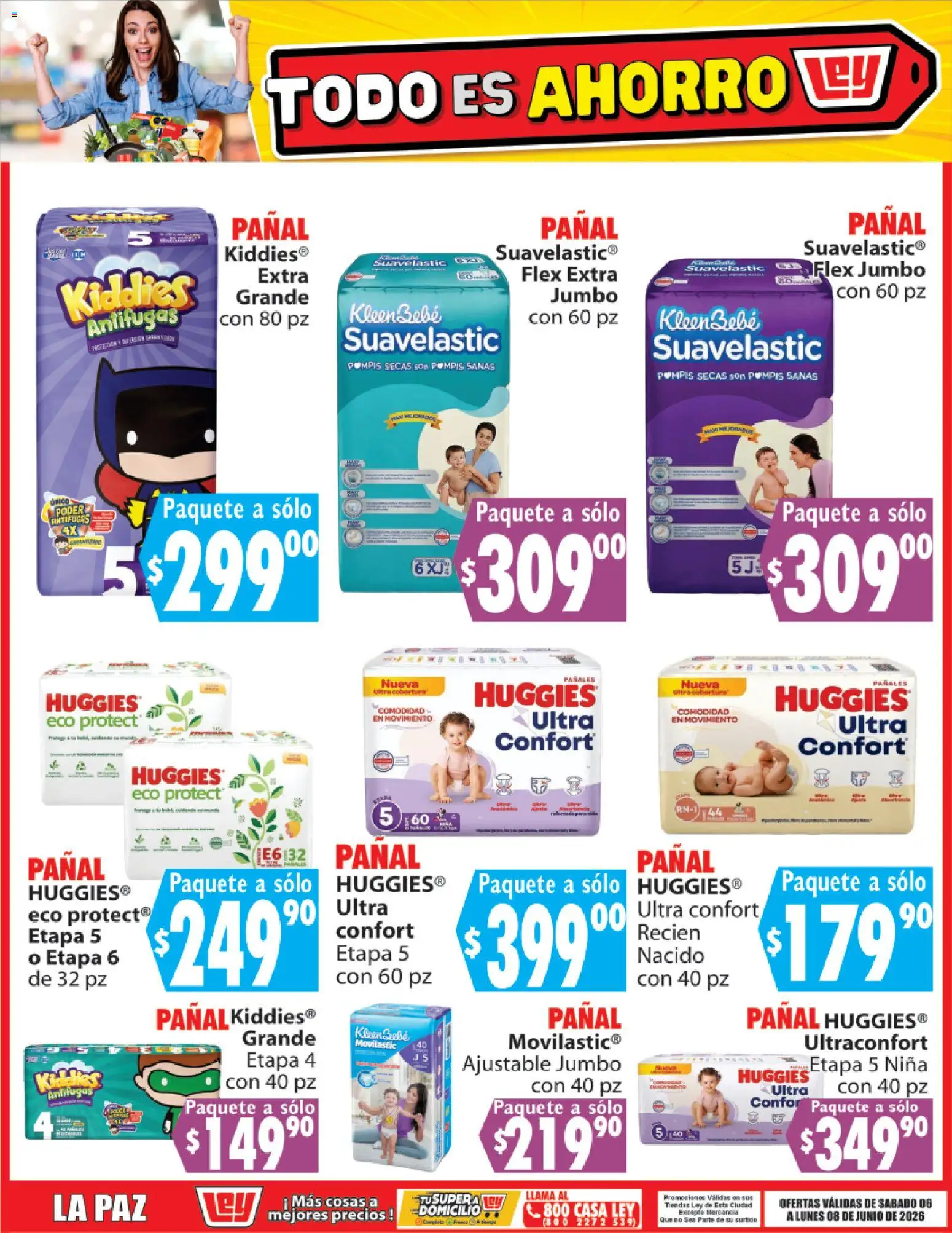 Nuevas ofertas de Casa Ley válidas en toda la República Mexicana desde el 06.06.2026. ¡Encuentra las mejores ofertas en Casa Ley folleto Todo es ahorro! | Página: 11 | Productos: Pañales