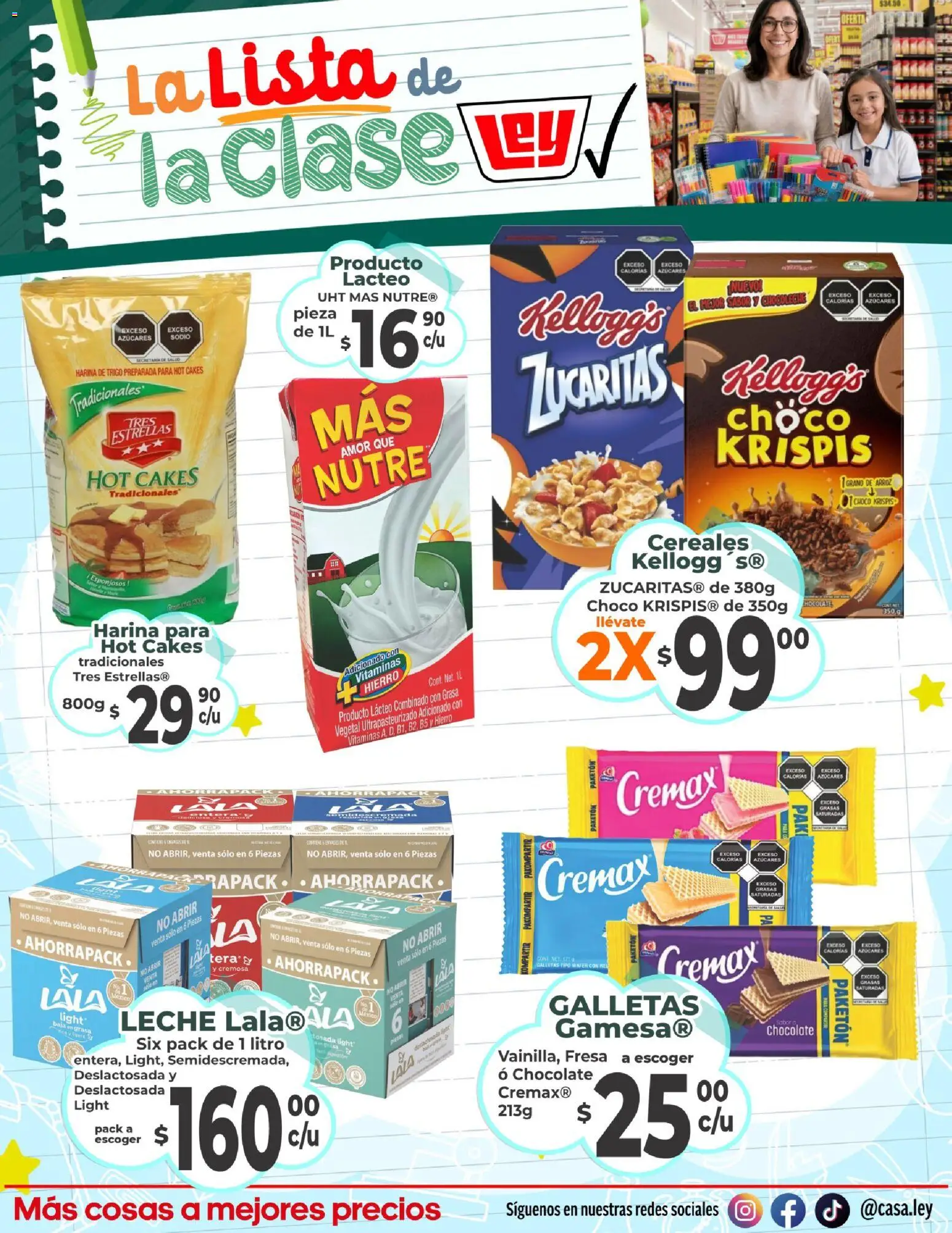 Nuevas ofertas de Casa Ley válidas en toda la República Mexicana desde el 27/08/2026. ¡Encuentra las mejores ofertas en Casa Ley folleto La Lista de la Clase! | Página: 15 | Productos: Fresa, Leche, Cereales, Vitaminas