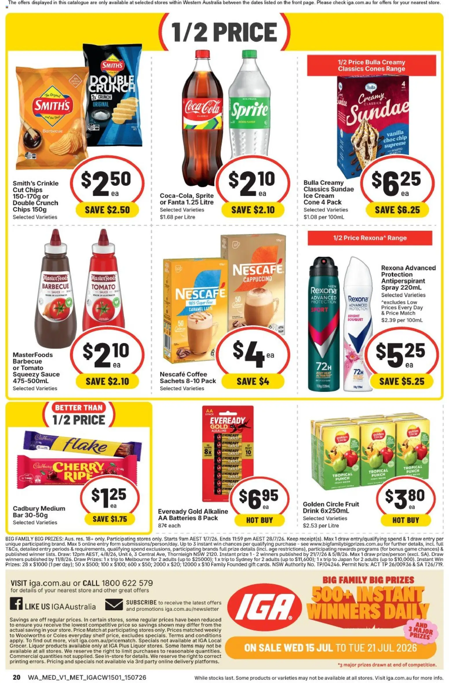 IGA catalogue - valid from 15/07/2026 | Page: 2 | Products: Coffee, Antiperspirant, Sauce, Game