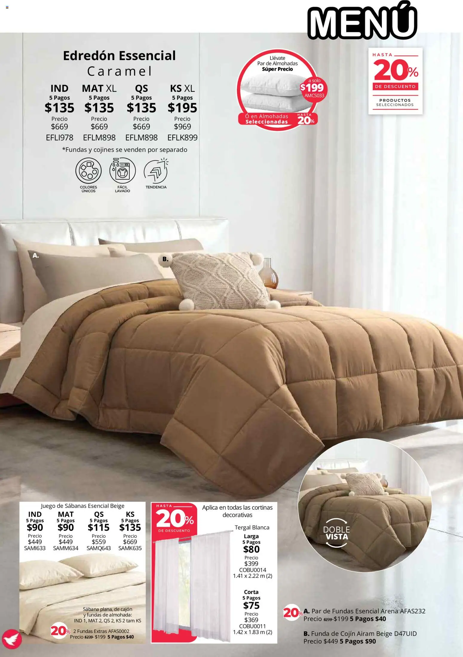 Nuevas ofertas de Colchas Concord válidas en toda la República Mexicana desde el 01/08/2026. ¡Encuentra las mejores ofertas en Colchas Concord catálogo! | Página: 41 | Productos: Funda, Almohada, Sabanas, Cortinas