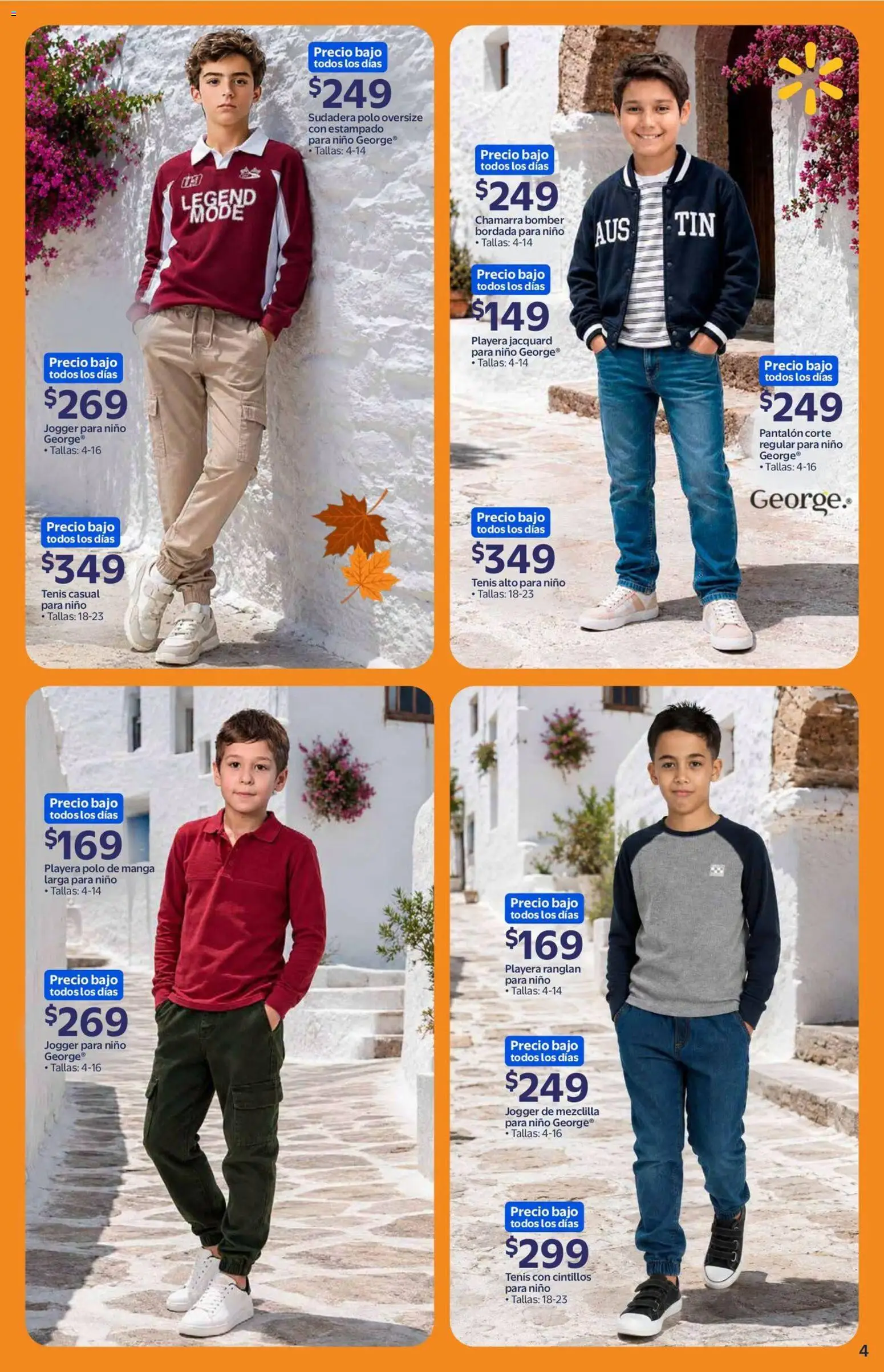 Nuevas ofertas de Walmart válidas en toda la República Mexicana desde el 18/09/2026. ¡Encuentra las mejores ofertas en Walmart folleto Colección otoño 2026! | Página: 4 | Productos: Chamarra, Manga, Sudadera, Playera