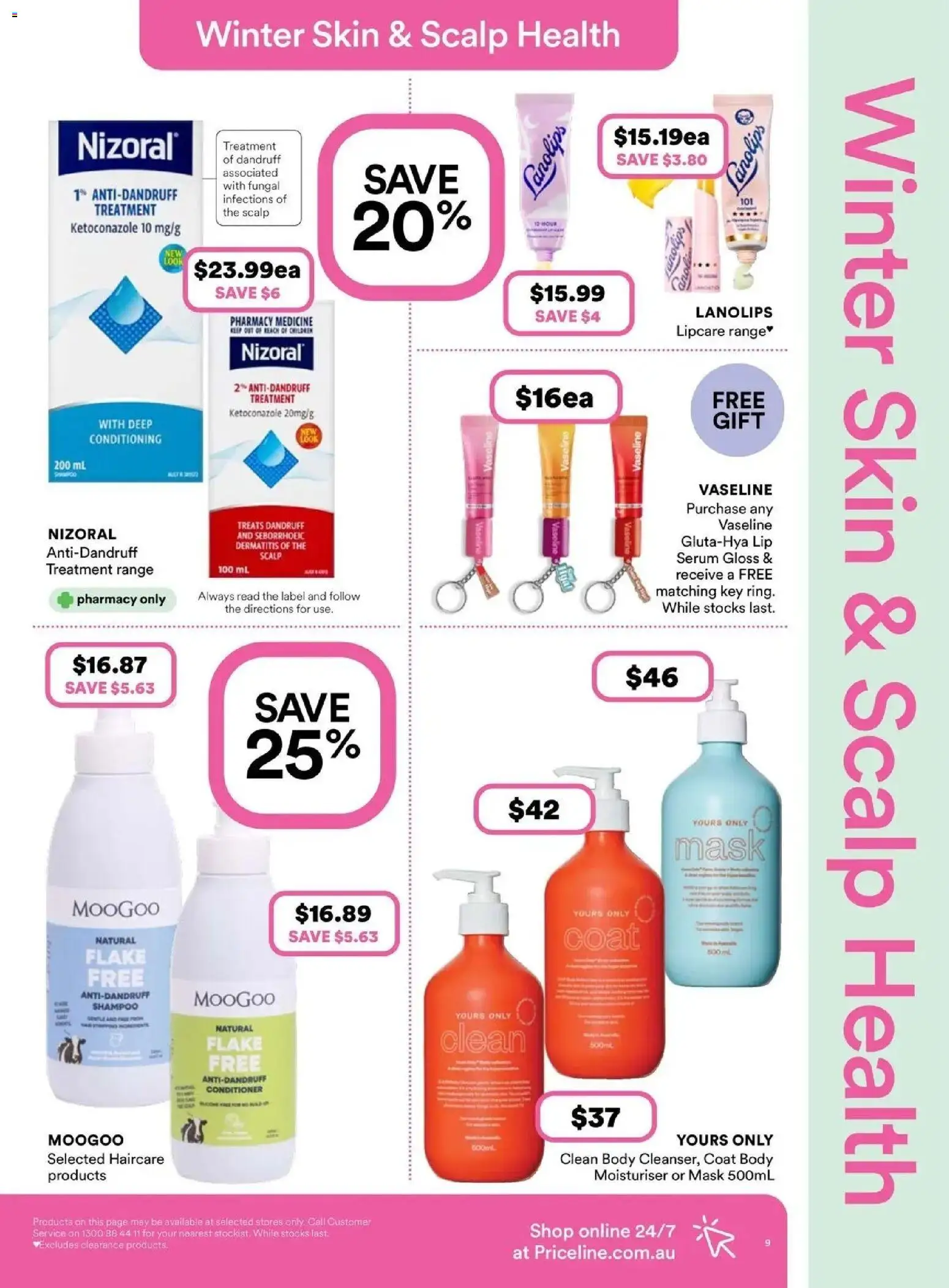 Priceline Pharmacy catalogue - valid from 01/07/2026 | Page: 9 | Products: Shampoo, Conditioner, Moisturiser, Treatment
