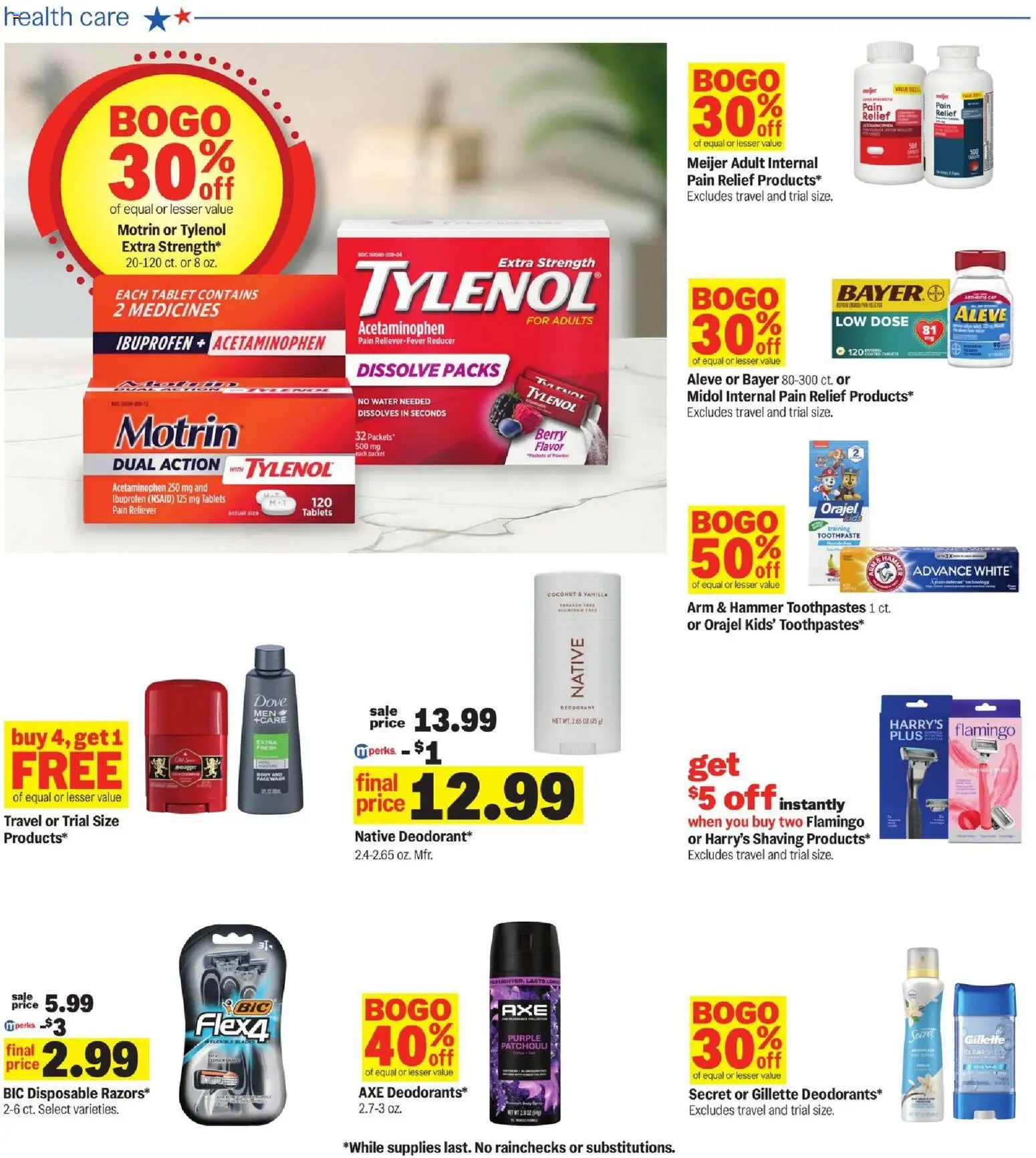 Meijer Weekly Ad - valid from 07/22/2026 | Page: 29 | Products: Deodorant, Rice, Water, Tablet