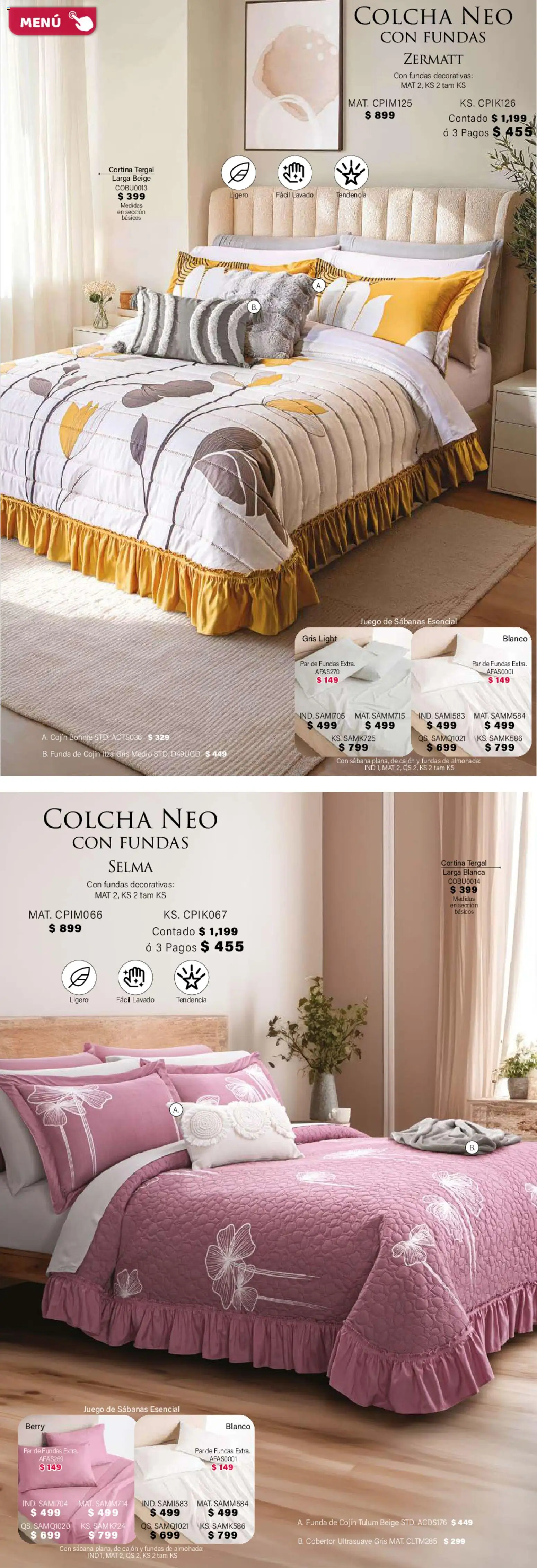 Nuevas ofertas de Colchas Concord válidas en toda la República Mexicana desde el 01/02/2026. ¡Encuentra las mejores ofertas en Colchas Concord catálogo! | Página: 70 | Productos: Cobertor, Juego, Funda, Sabanas