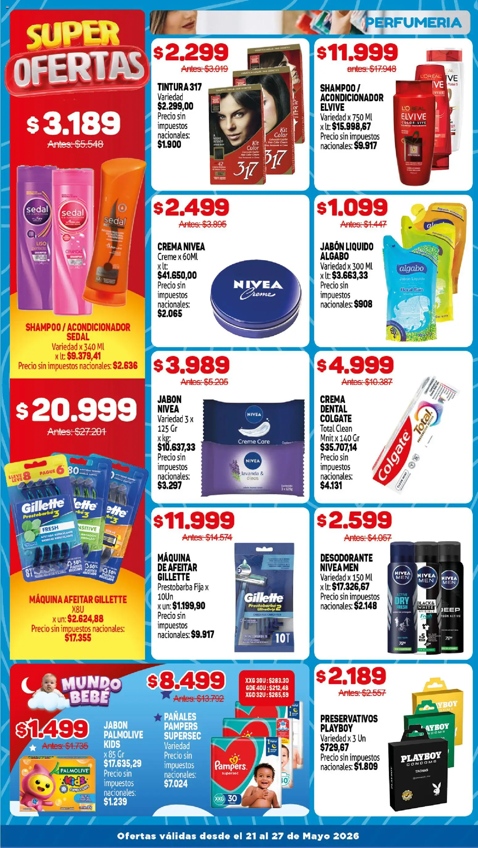 Makro ofertas │ válido desde el 21.05.2026 | Página: 12 | Productos: Acondicionador, Desodorante, Pañales, Crema