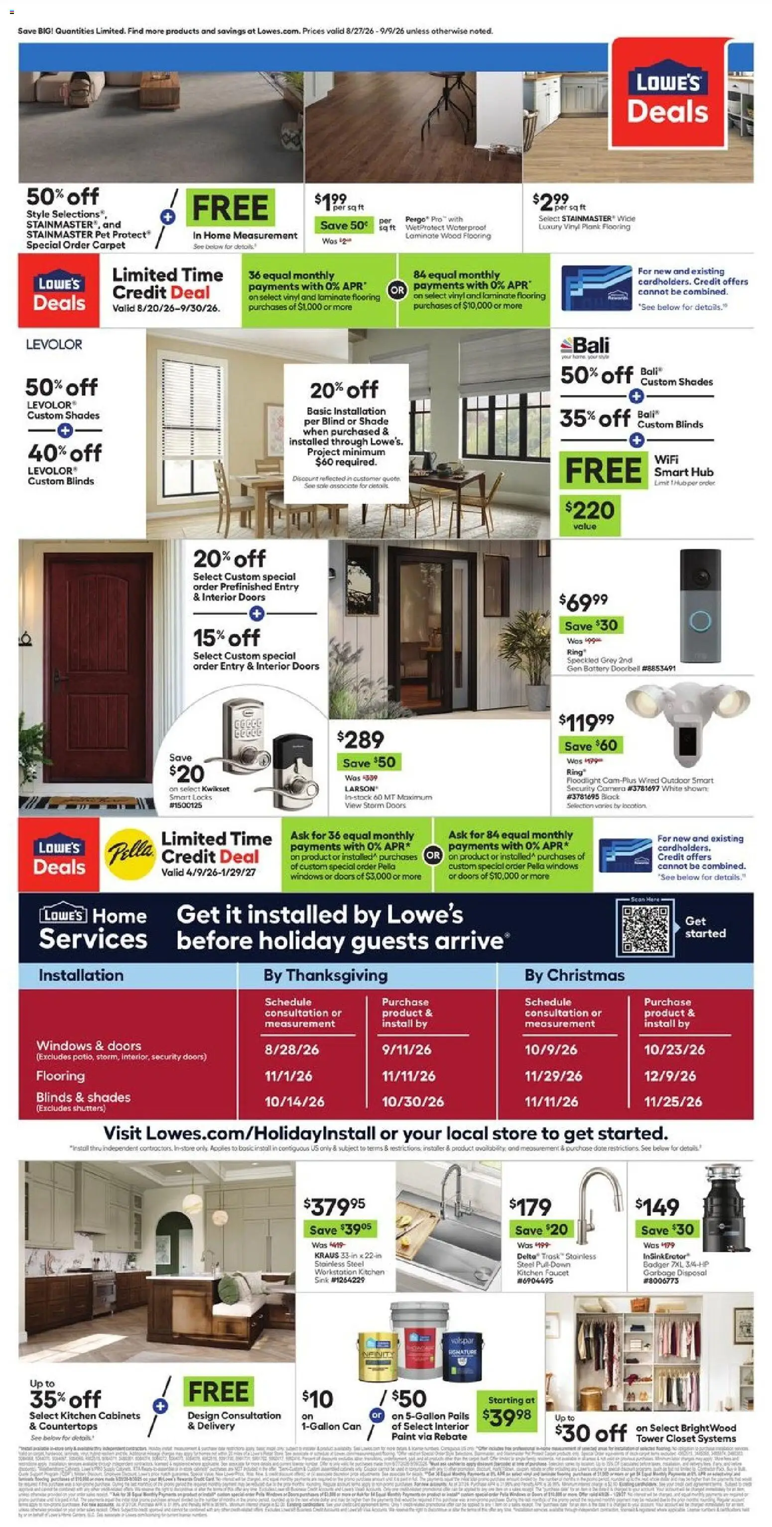 Lowe's Weekly Ad - valid from 08/27/2026 | Page: 5 | Products: Laminate flooring, Doors, Interior doors, Closet