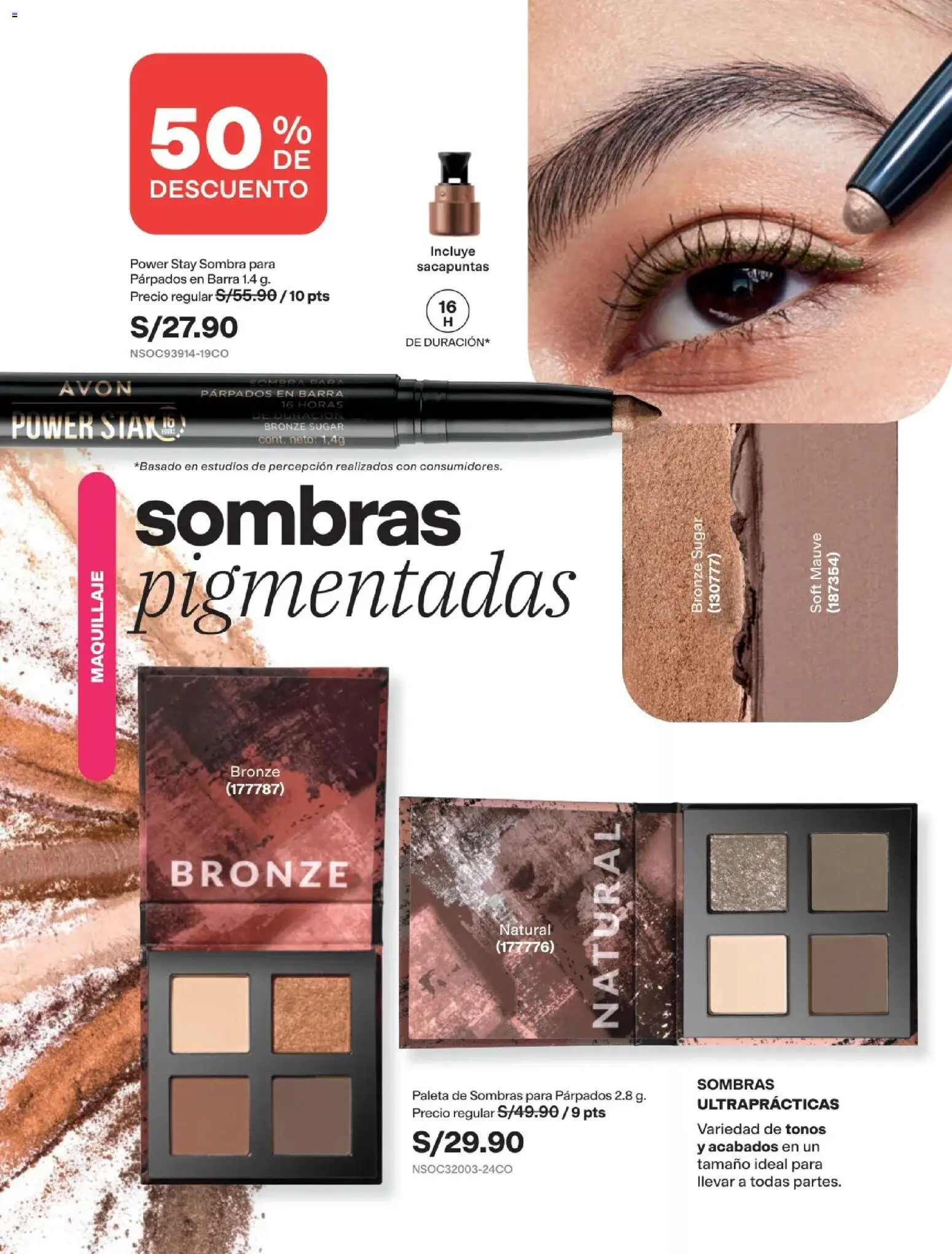 Catálogo Avon válido desde 22/07/2026 | Página: 27 | Productos: Sacapuntas, Maquillaje