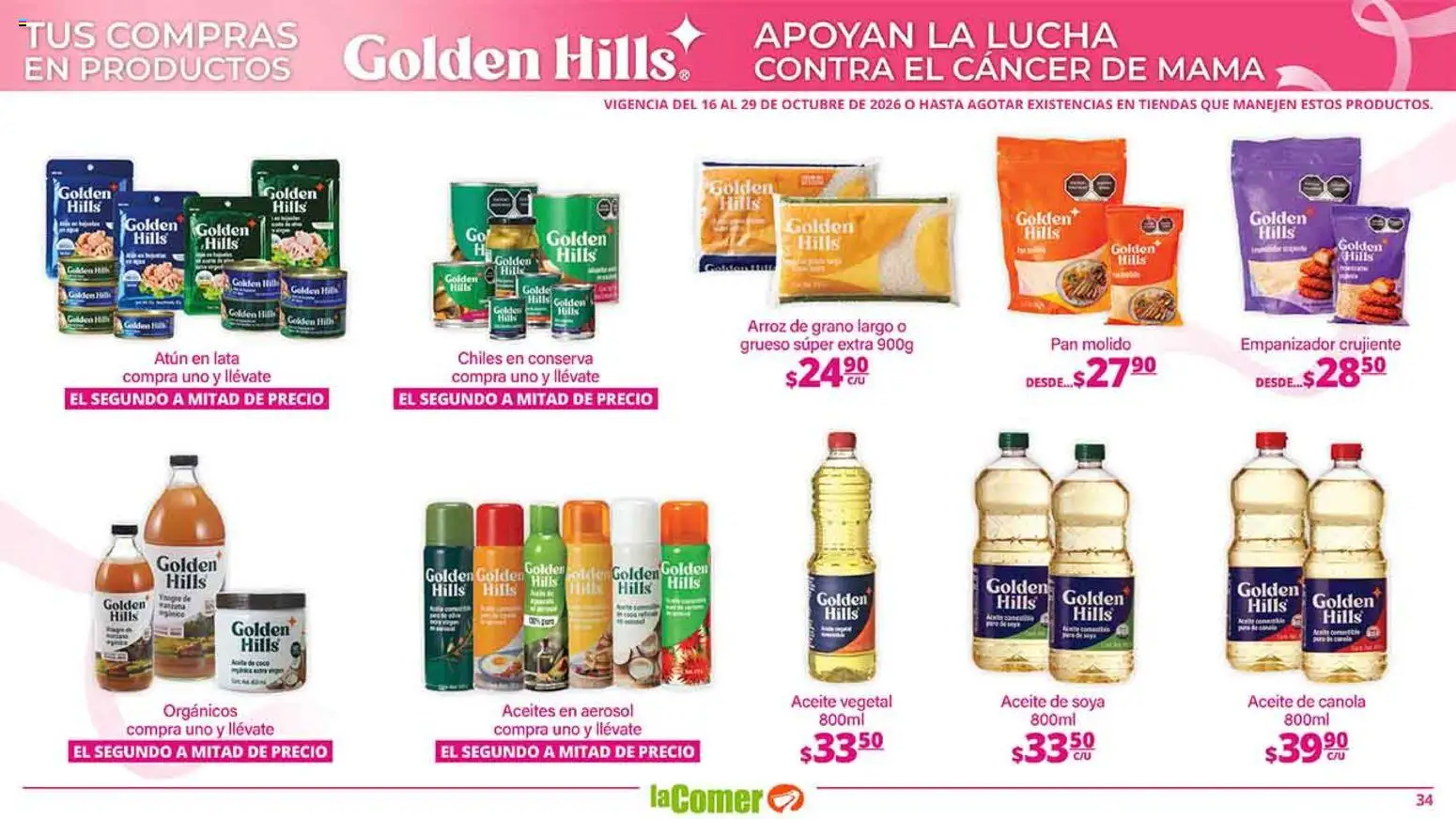 Nuevas ofertas de La Comer válidas en toda la República Mexicana desde el 16/10/2026. ¡Encuentra las mejores ofertas en La Comer folleto es la tienda rosa! | Página: 34