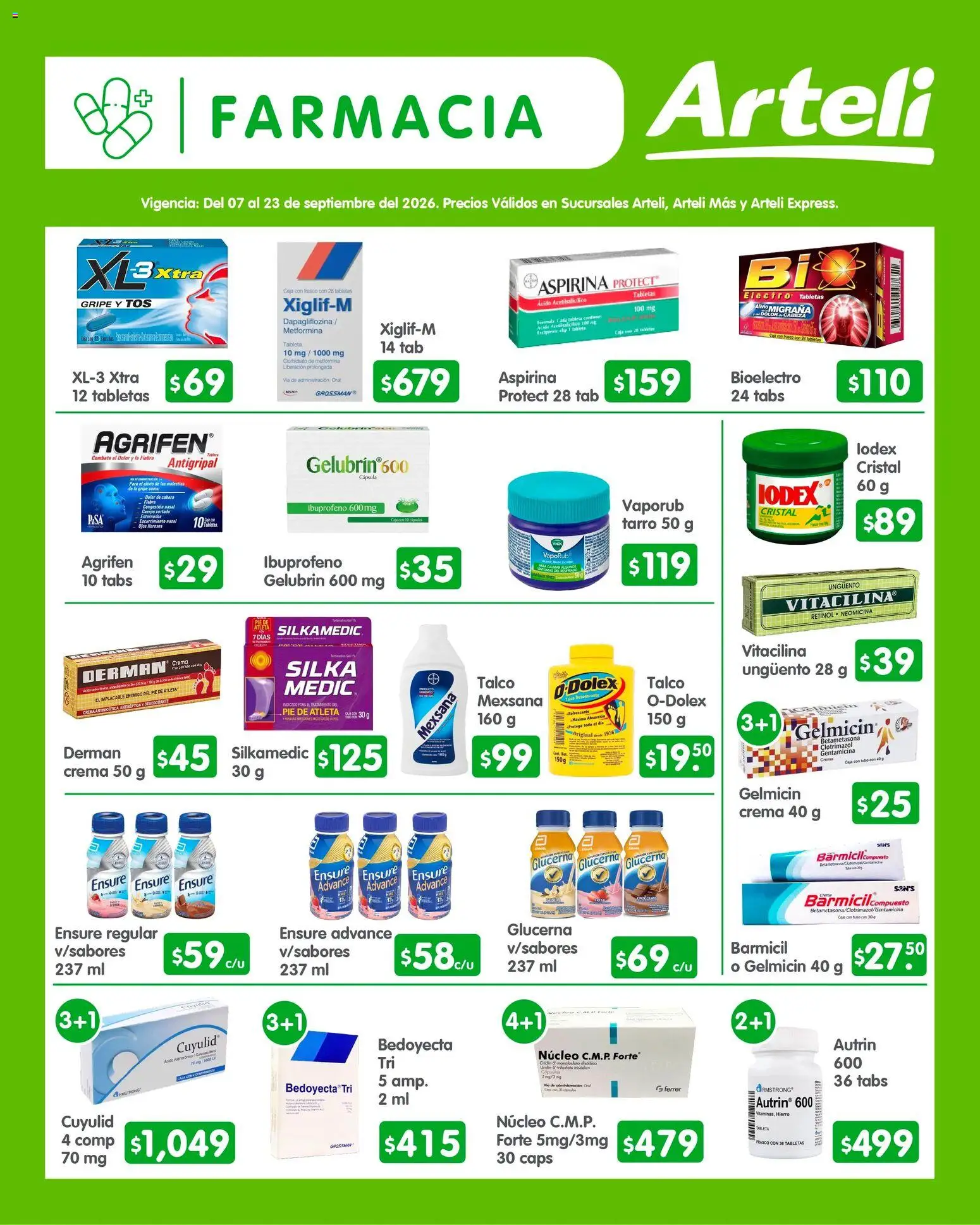 Nuevas ofertas de Arteli válidas en toda la República Mexicana desde el 07/09/2026. ¡Encuentra las mejores ofertas en Arteli folleto Quincenal! | Página: 10 | Productos: Desodorante, Crema, Frasco, Caja