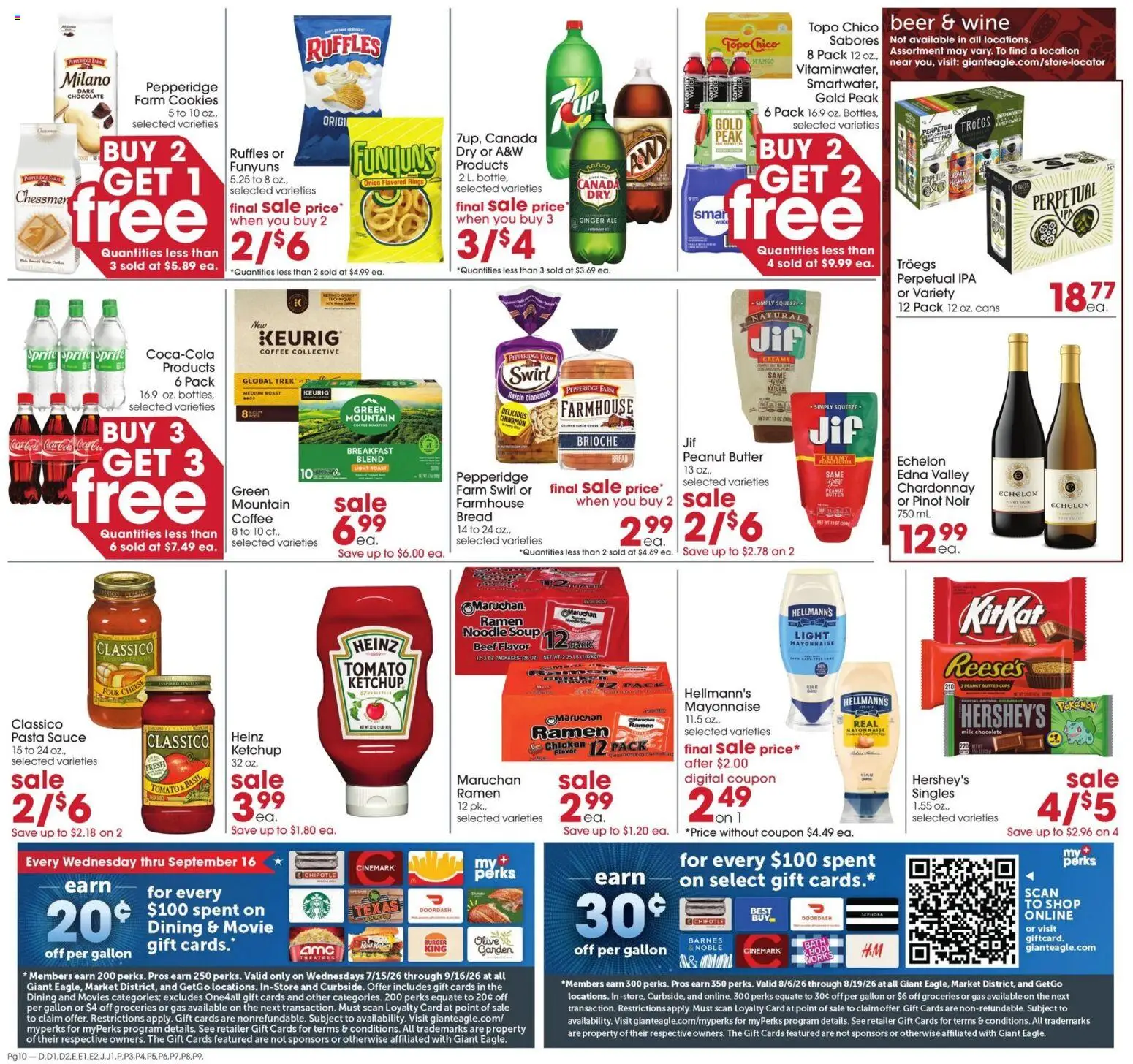 Giant Eagle Weekly Ad - valid from 08/06/2026 | Page: 10 | Products: Butter, Chocolate, Beef, Mayonnaise