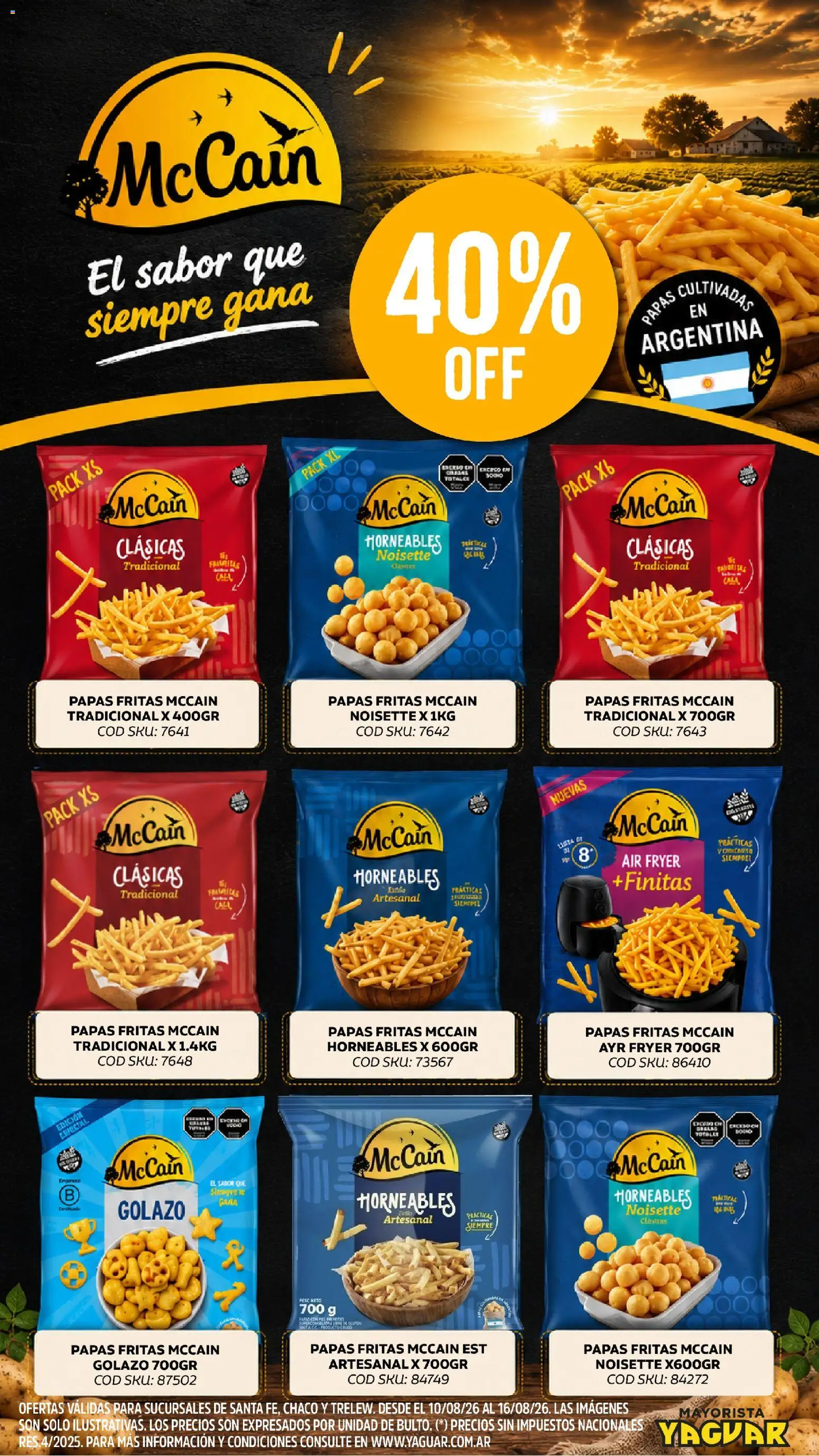 Yaguar - Aliados de tu bolsillo Santa Fé │ válido desde el 10/08/2026 | Página: 3 | Productos: Peso, Papas, Papas fritas