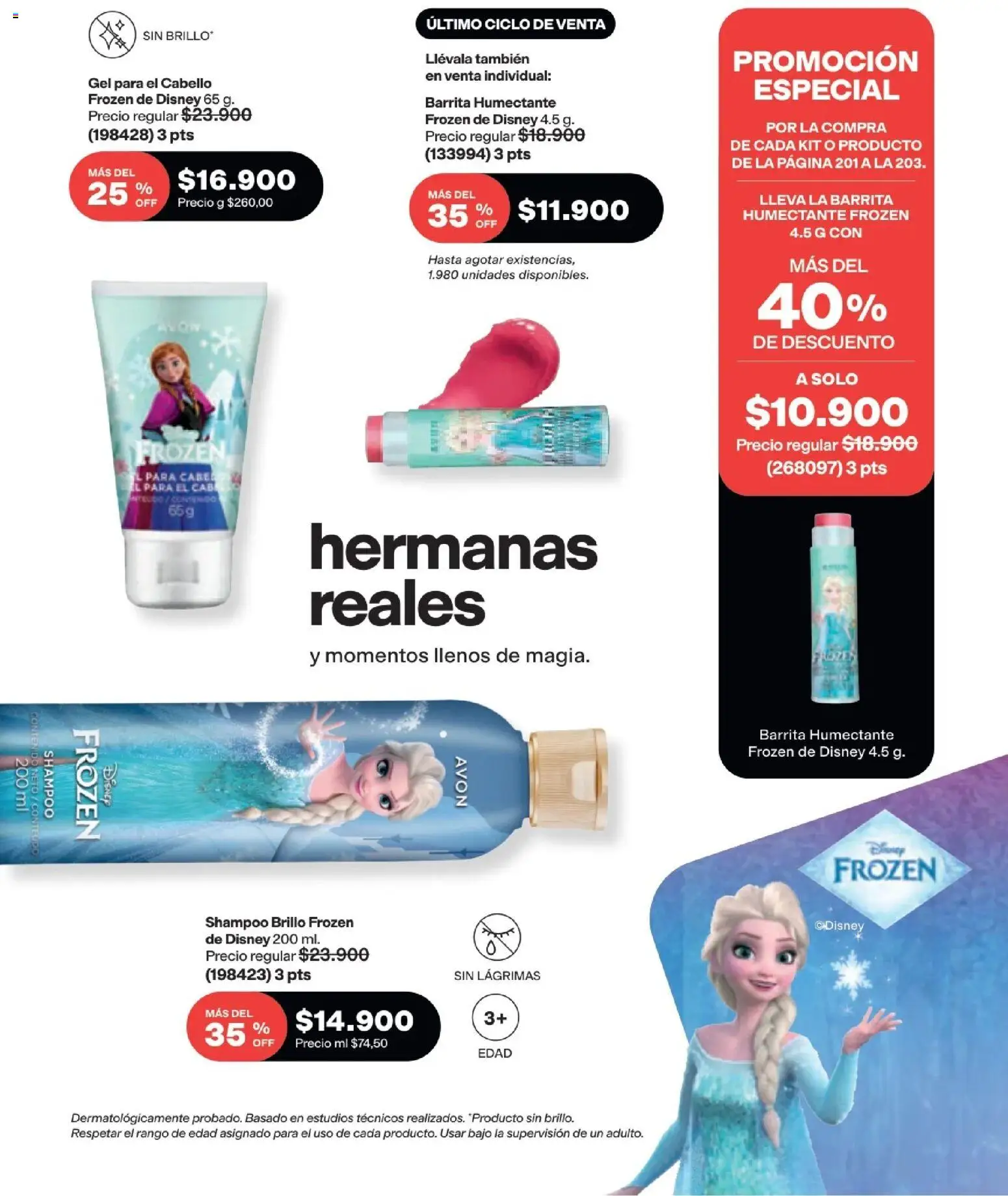Avon revista - valida desde el 16/08/2026 | Página: 201 | Productos: Bajo, Individual, Shampoo, Brillo