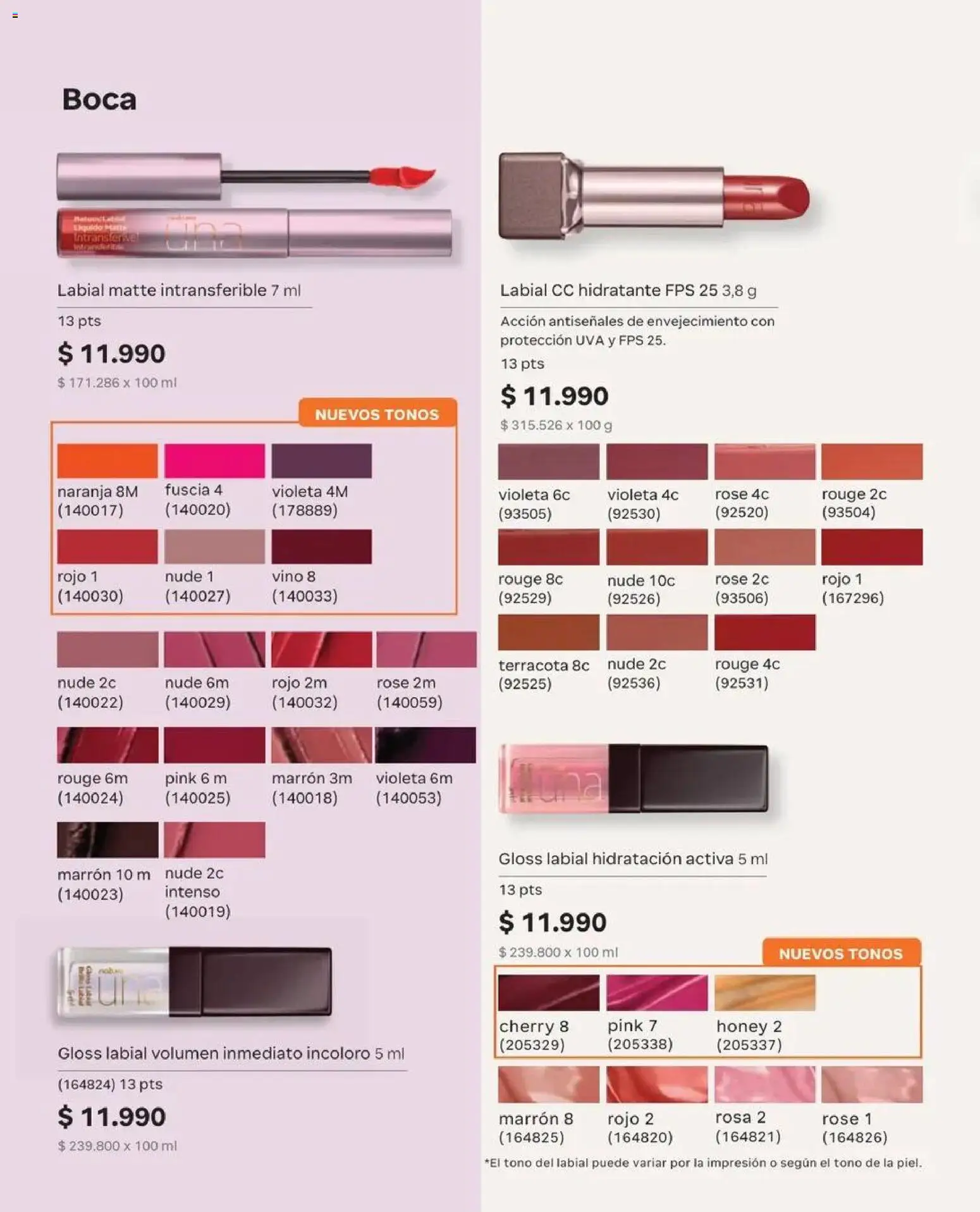 Natura catálogo │ válido desde el 31.08.2026 | Página: 92 | Productos: Uva, Vino, Labial