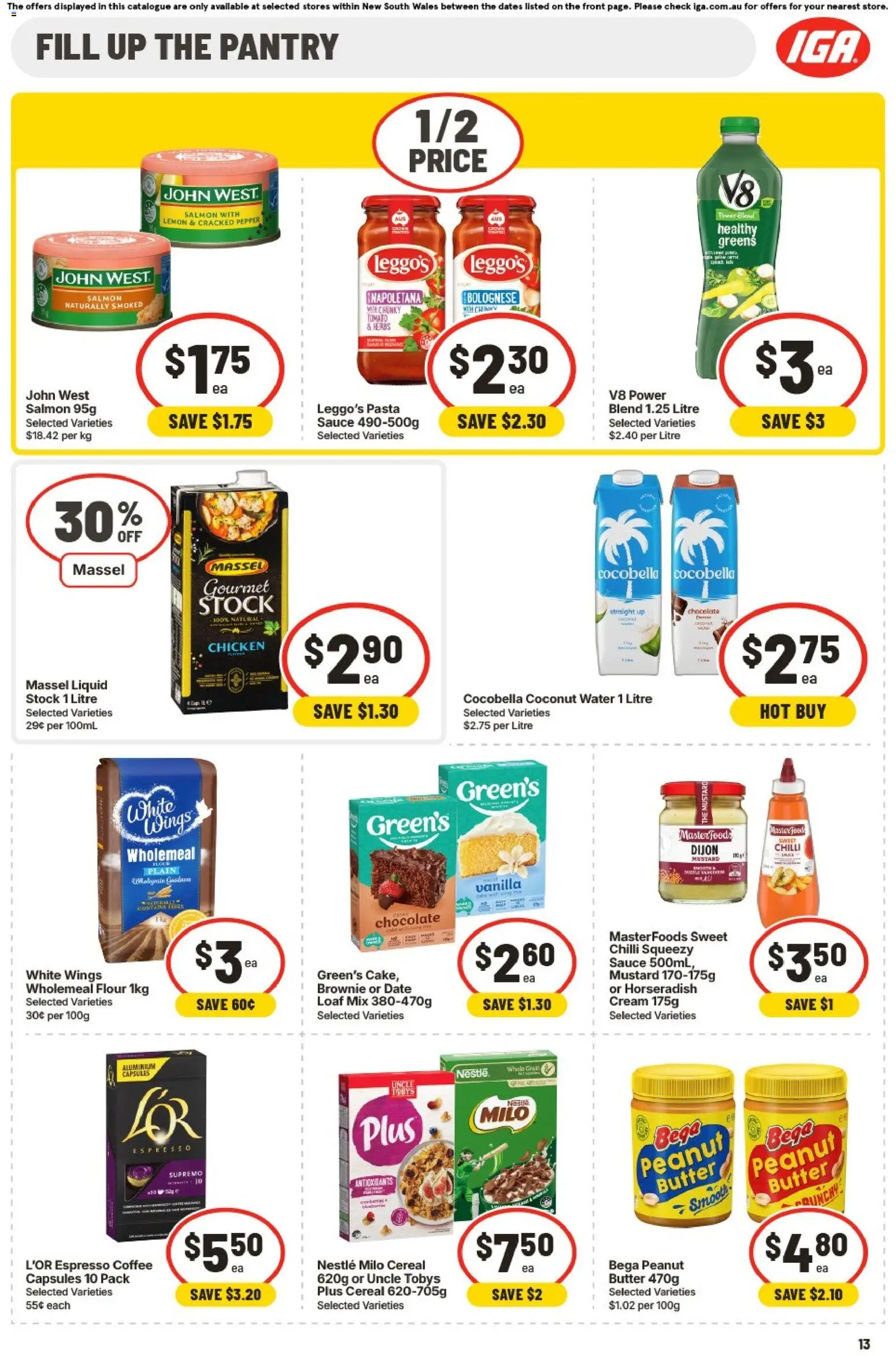 IGA catalogue - valid from 20.05.2026 | Page: 13 | Products: Flour, Cream, Pepper, Lemon
