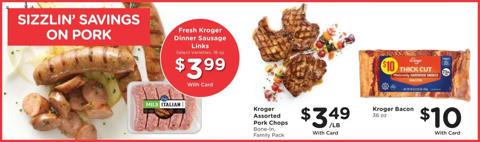 Kroger Weekly Ad - valid from 08/26/2026 | Page: 11 | Products: Pork, Bacon, Sausage