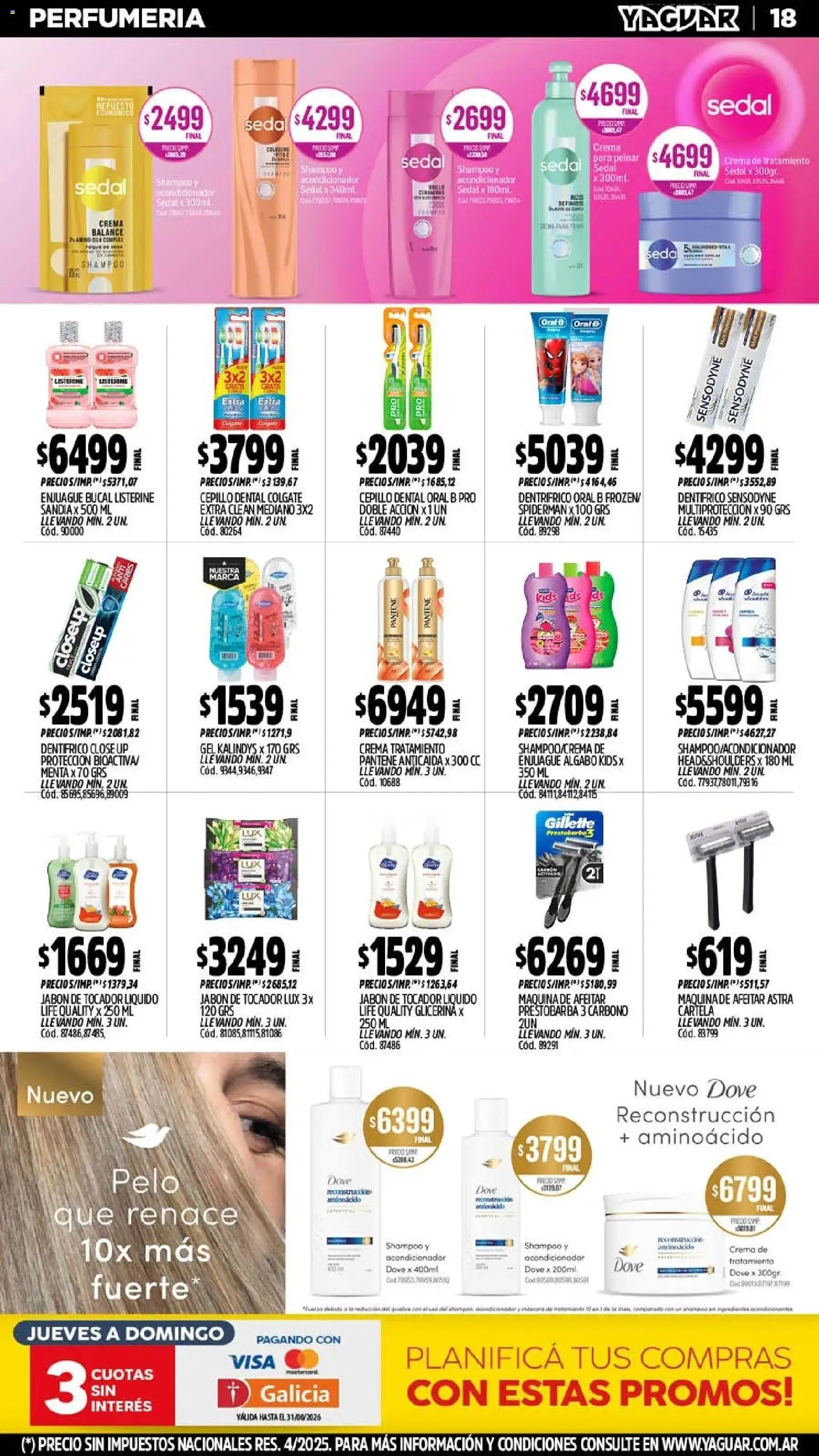 Yaguar - Oferta Semanal Parque Chacabuco │ válido desde el 03/08/2026 | Página: 19 | Productos: Maquina de afeitar, Sandía, Cepillo, Crema