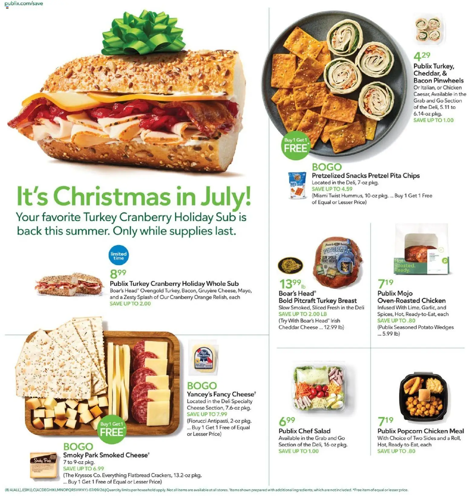 Publix Weekly Ad - valid from 07/08/2026 | Page: 8 | Products: Popcorn, Turkey, Chips, Snacks
