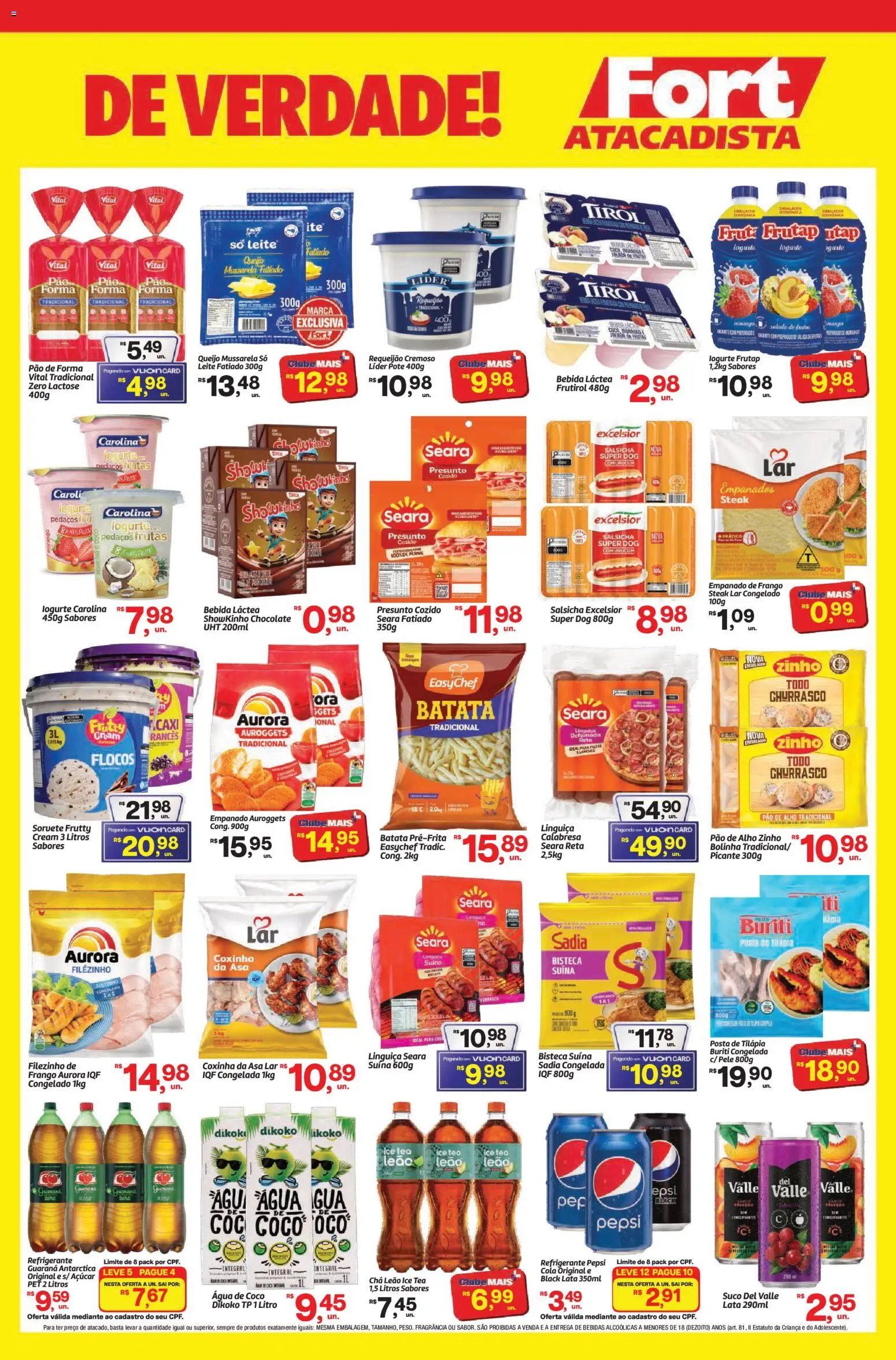 Fort Atacadista Folheto - válido de 18/09/2026 | Página: 3 | Produtos: Frutas, Pilhas, Chá, Manga