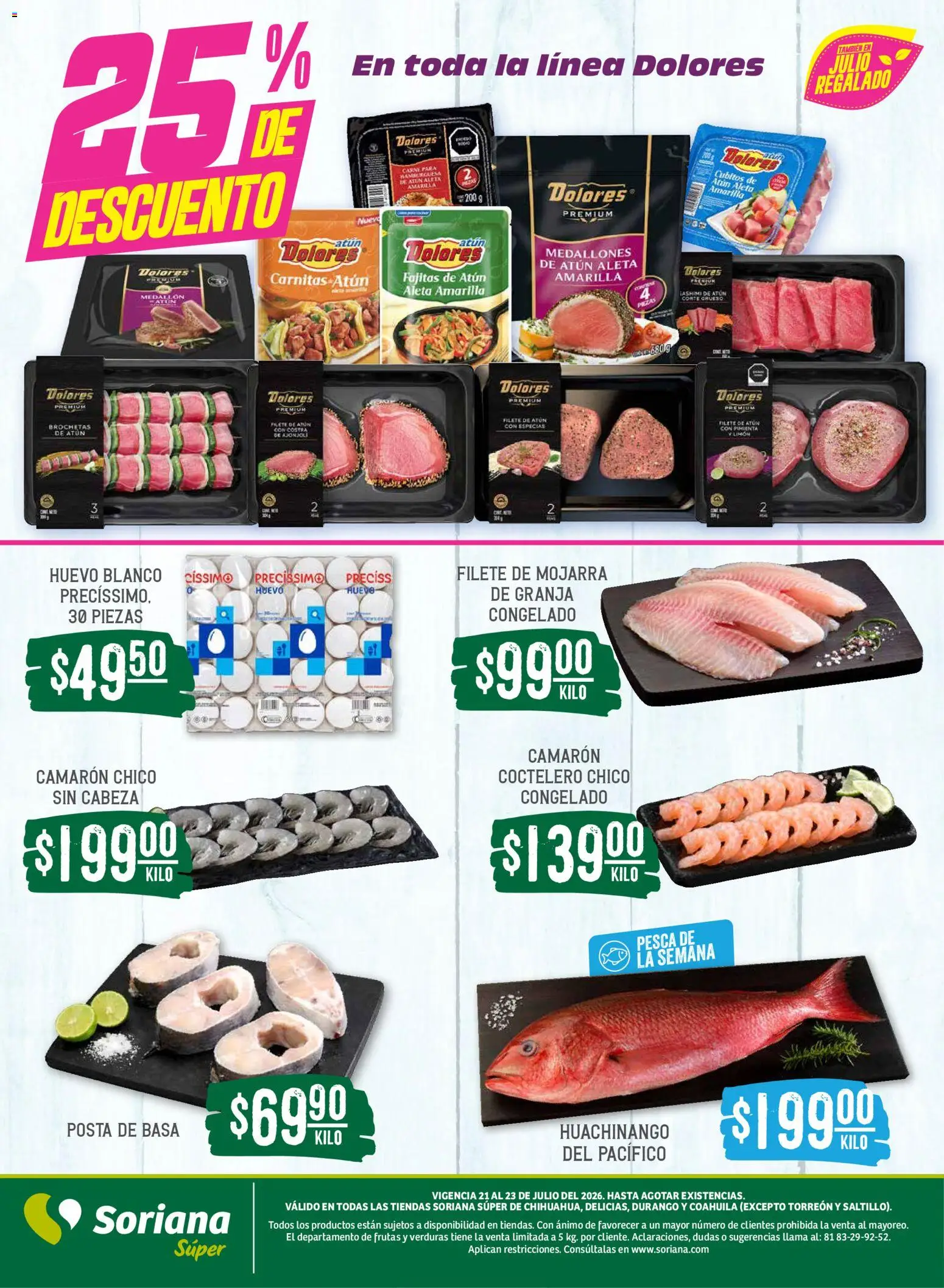 Nuevas ofertas de Soriana válidas en toda la República Mexicana desde el 21/07/2026. ¡Encuentra las mejores ofertas en Soriana Martes y Miércoles del Campo Súper: Chih, Delicias, Dur y Coah (excepto Saltillo)! | Página: 5