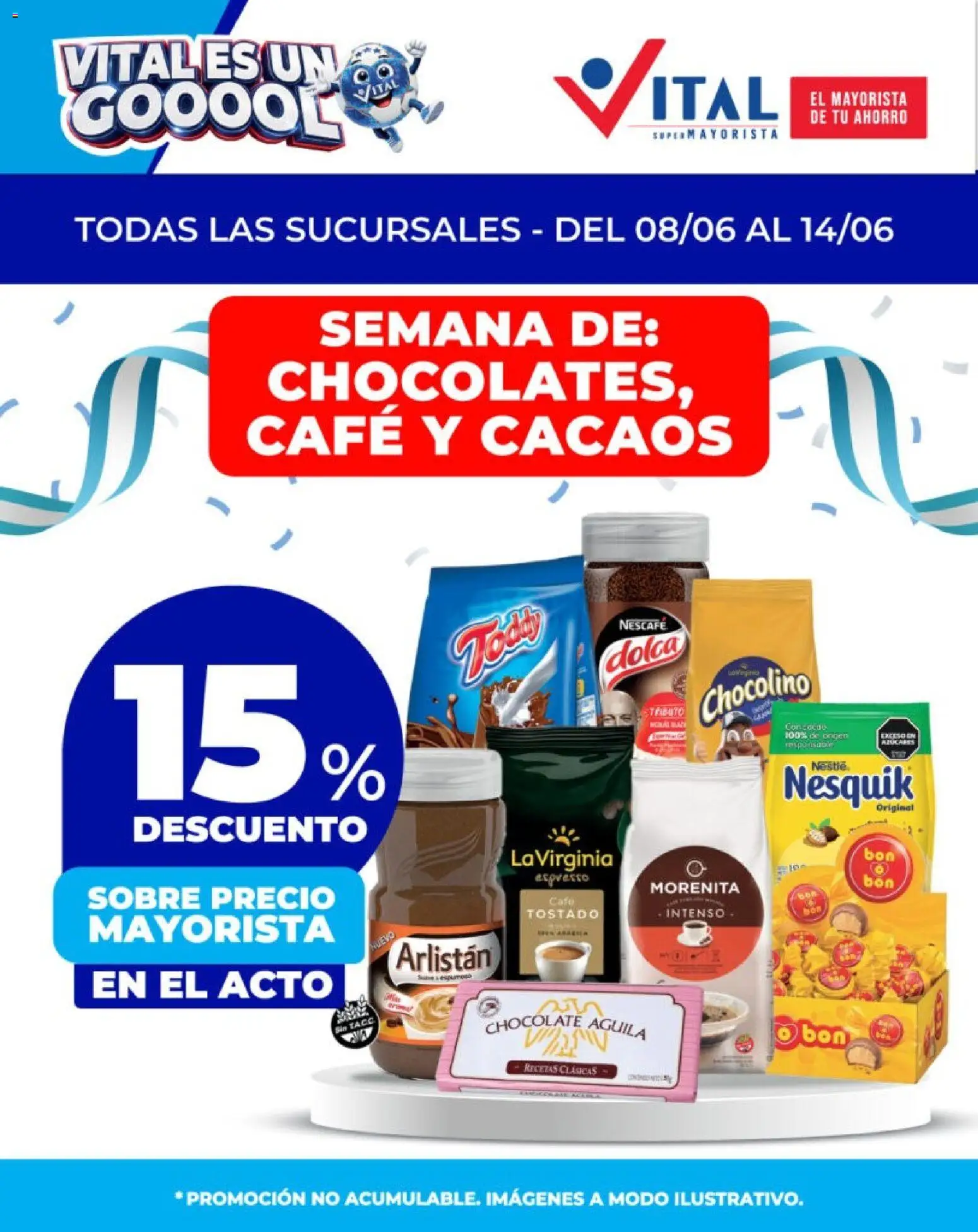 Vital - Ahorrá │ válido desde el 08.06.2026 | Página: 1 | Productos: Sobre, Huevo, Café, Chocolate