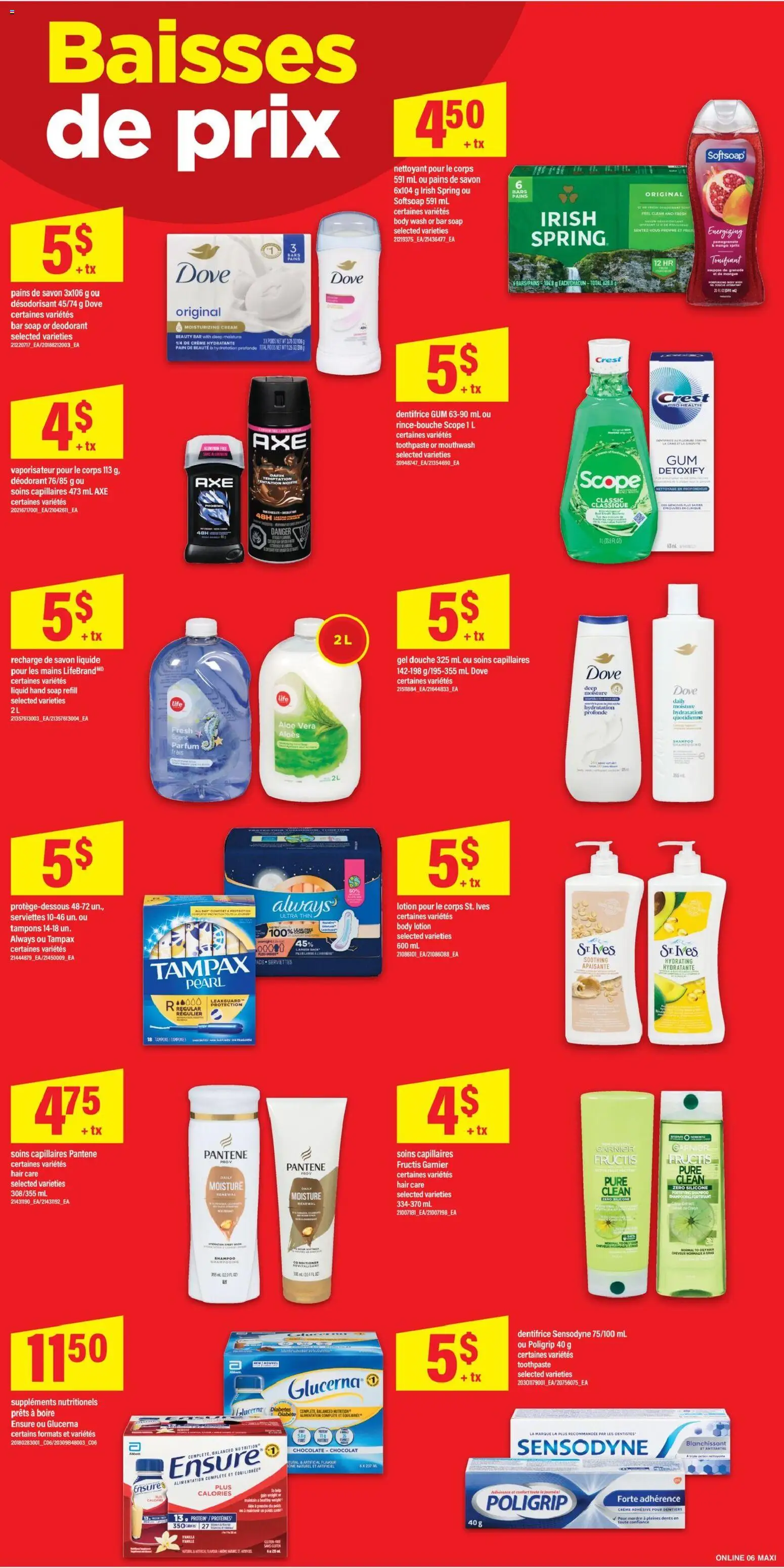 Maxi flyer valid from Aug 27, 2026 | Page: 9 | Products: Shampoo, Body lotion, Deodorant, Mouthwash