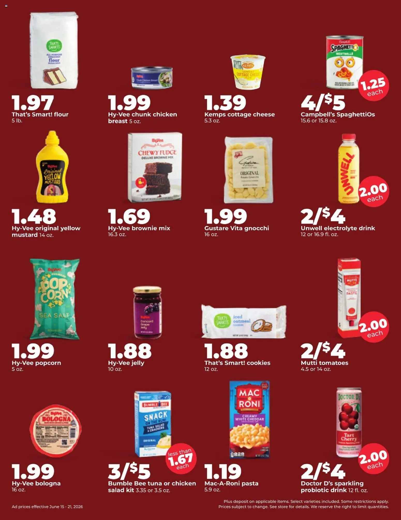 HyVee Weekly Ad - valid from 15.06.2026 | Page: 6 | Products: Corn, Cheese, Cookies, Cottage cheese