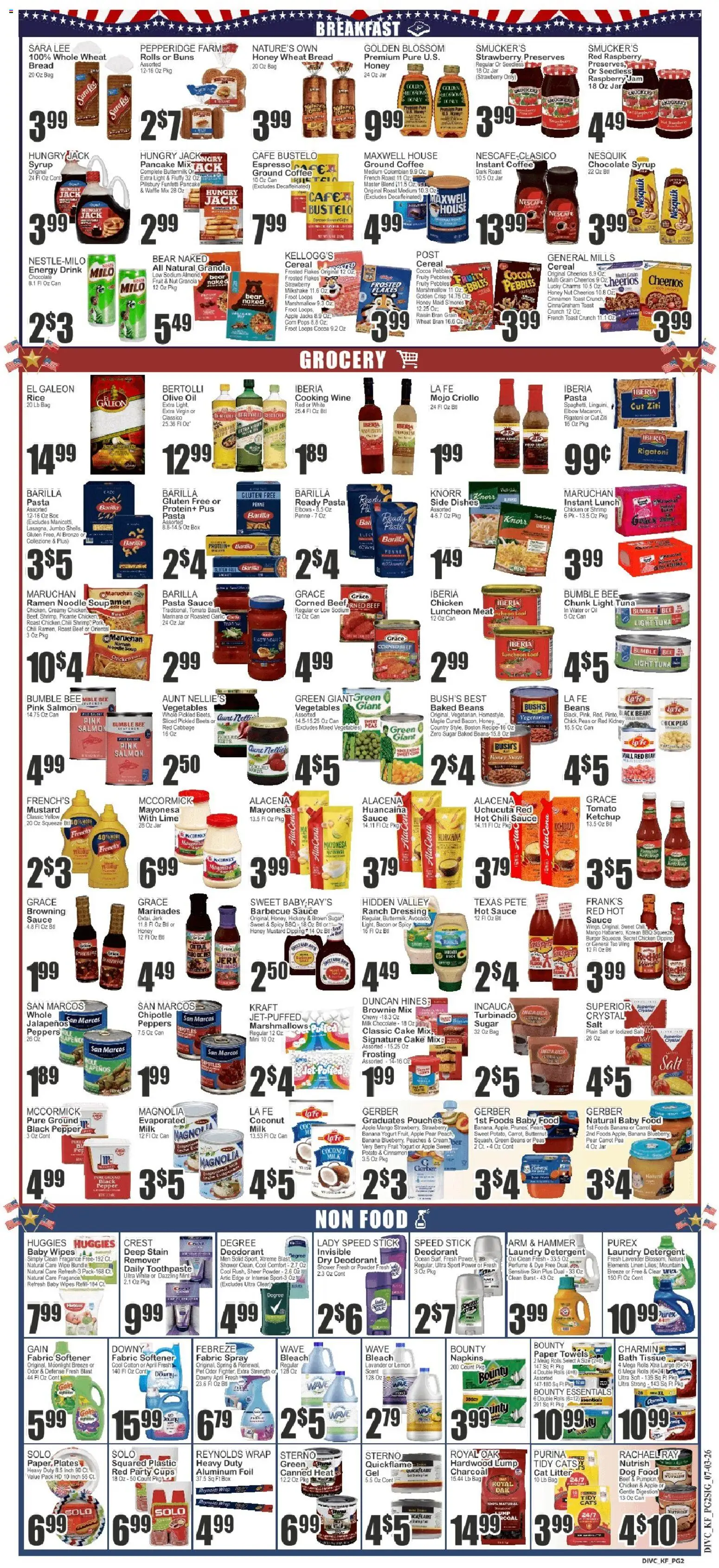 Food Universe Weekly Ad - valid from 07/03/2026 | Page: 2 | Products: Coffee, Baby food, Water, Jacks