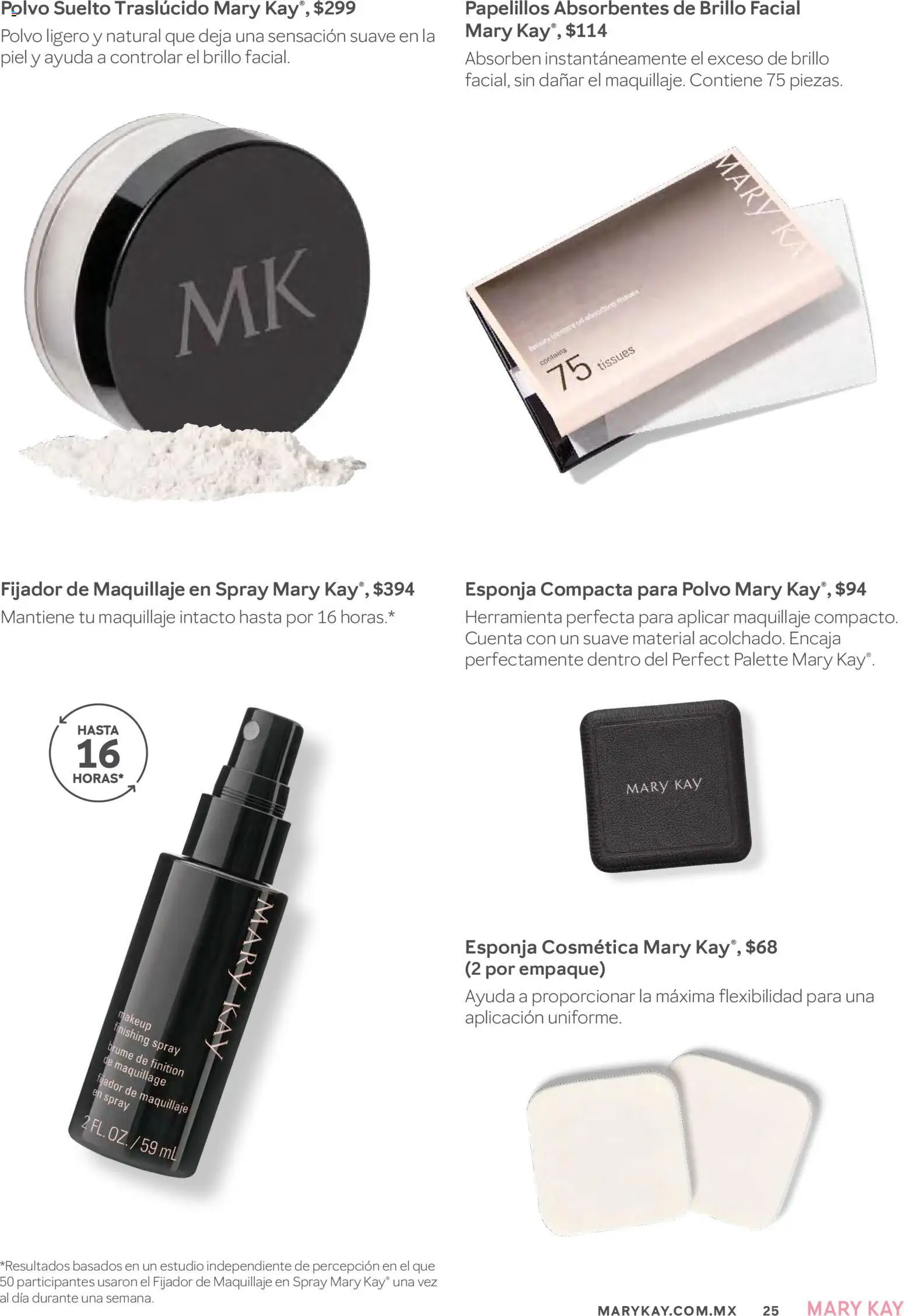 Nuevas ofertas de Mary Kay válidas en toda la República Mexicana desde el 01.03.2026. ¡Encuentra las mejores ofertas en Mary Kay catálogo! | Página: 25 | Productos: Esponja, Fijador, Brillo, Polvo