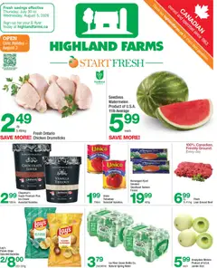 Preview of Highland Farms weekly flyer / circulaire from shop Highland Farms valid from Jul 30, 2026