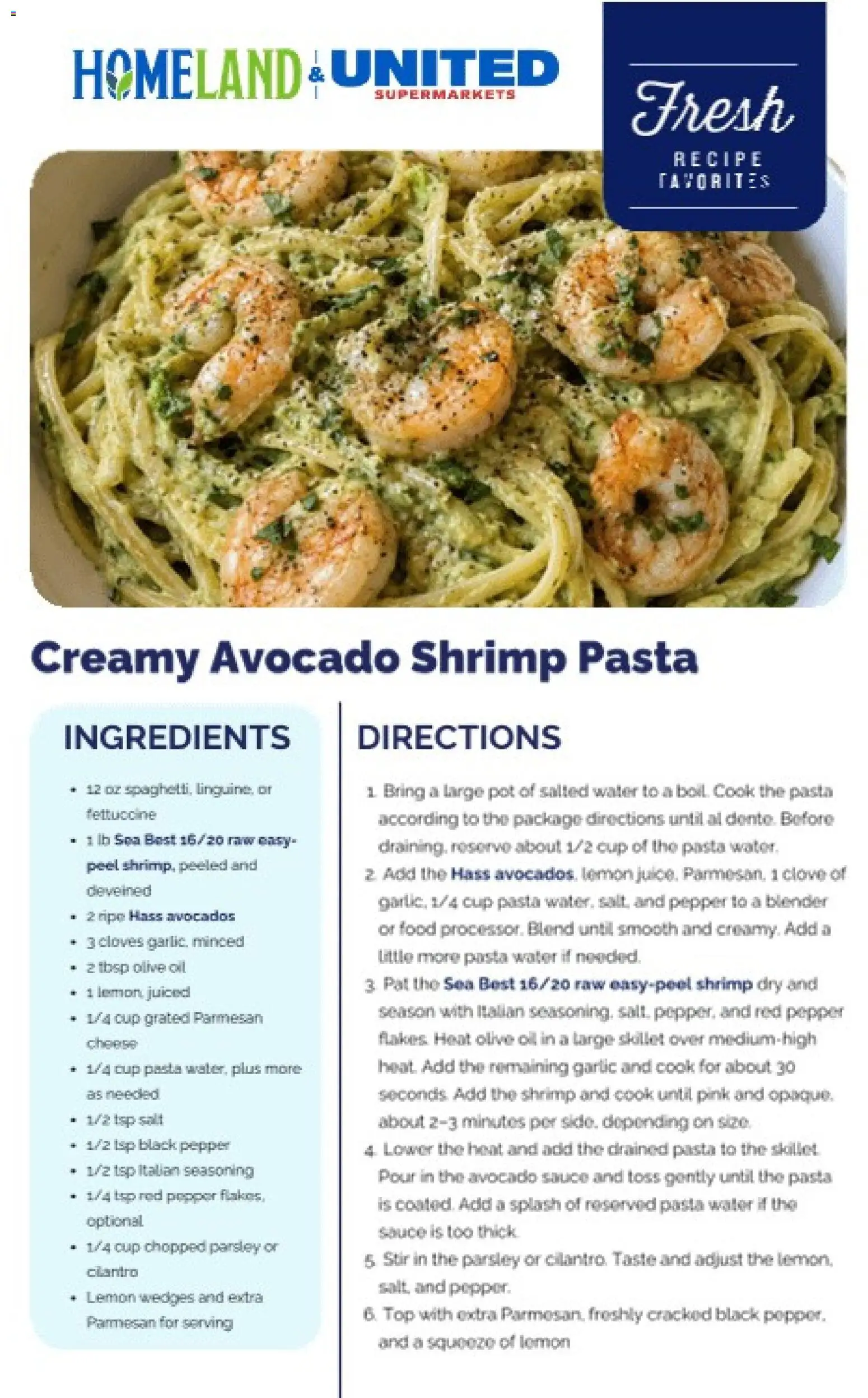 Homeland Weekly Recipe - valid from 09/30/2026 | Page: 1 | Products: Skillet, Cheese, Pasta, Pepper